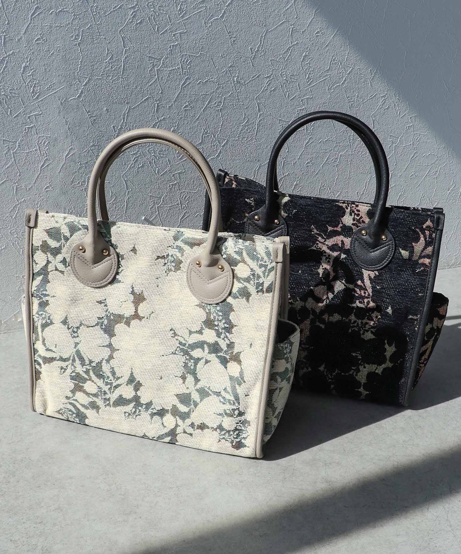 ジャガードスクエアトート