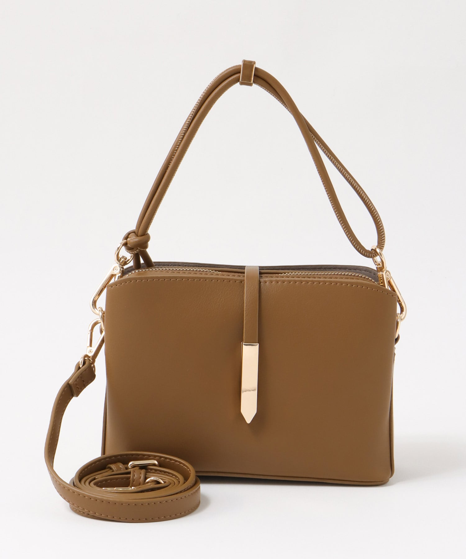 メタルフラップ３つ口ミニショルダーバッグ