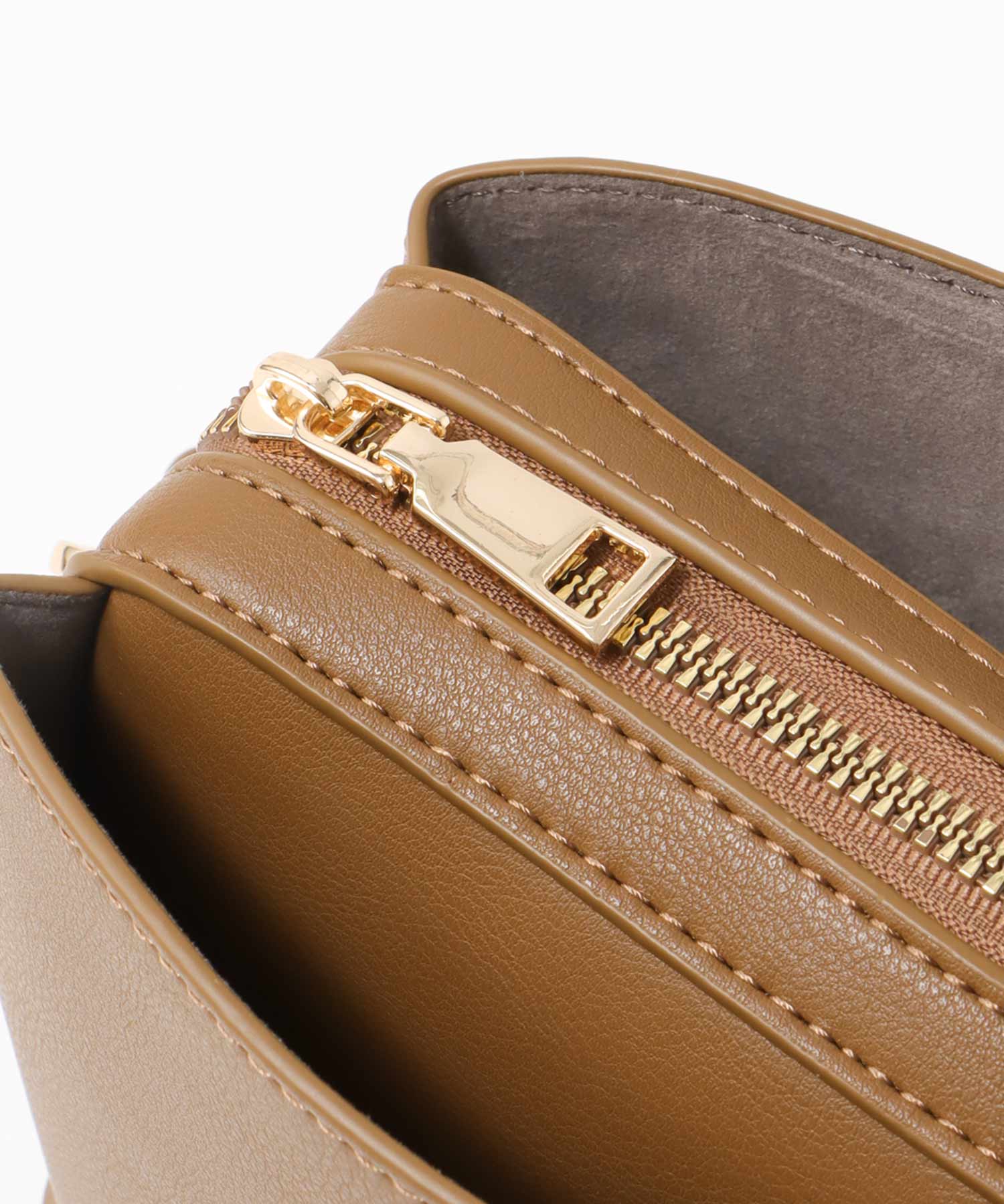 メタルフラップ３つ口ミニショルダーバッグ