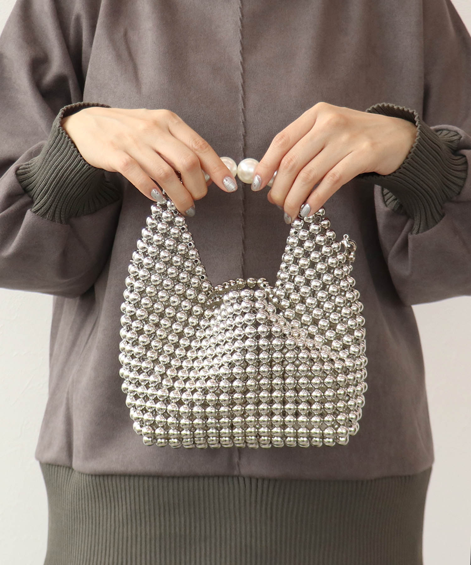 メタルビーズバッグ