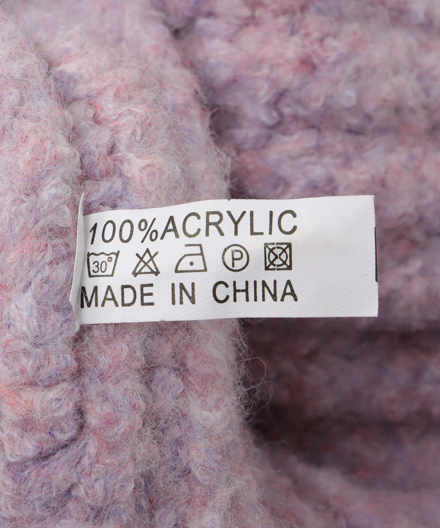 ポンポン付リブニット帽