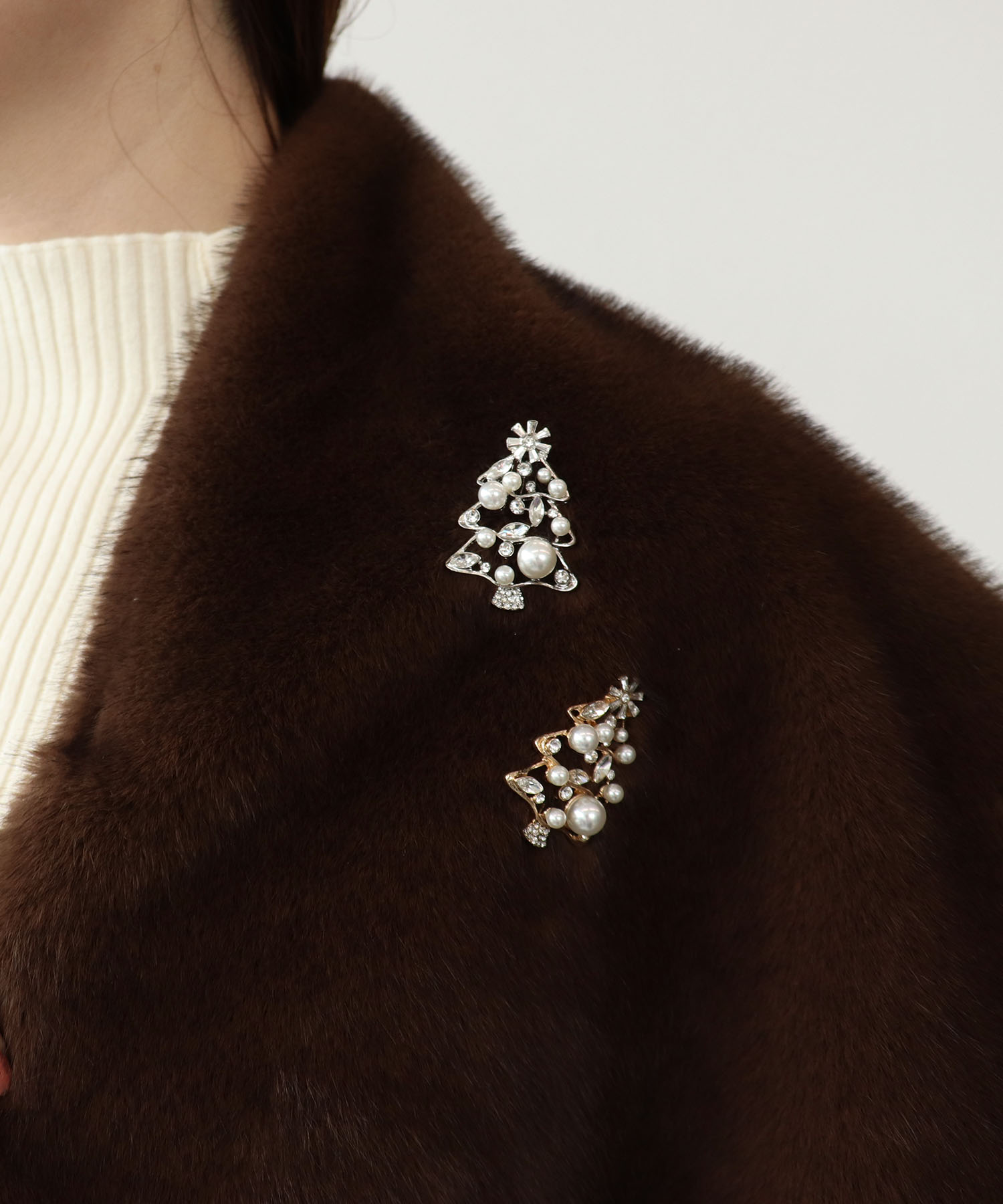 ツリーパールブローチ