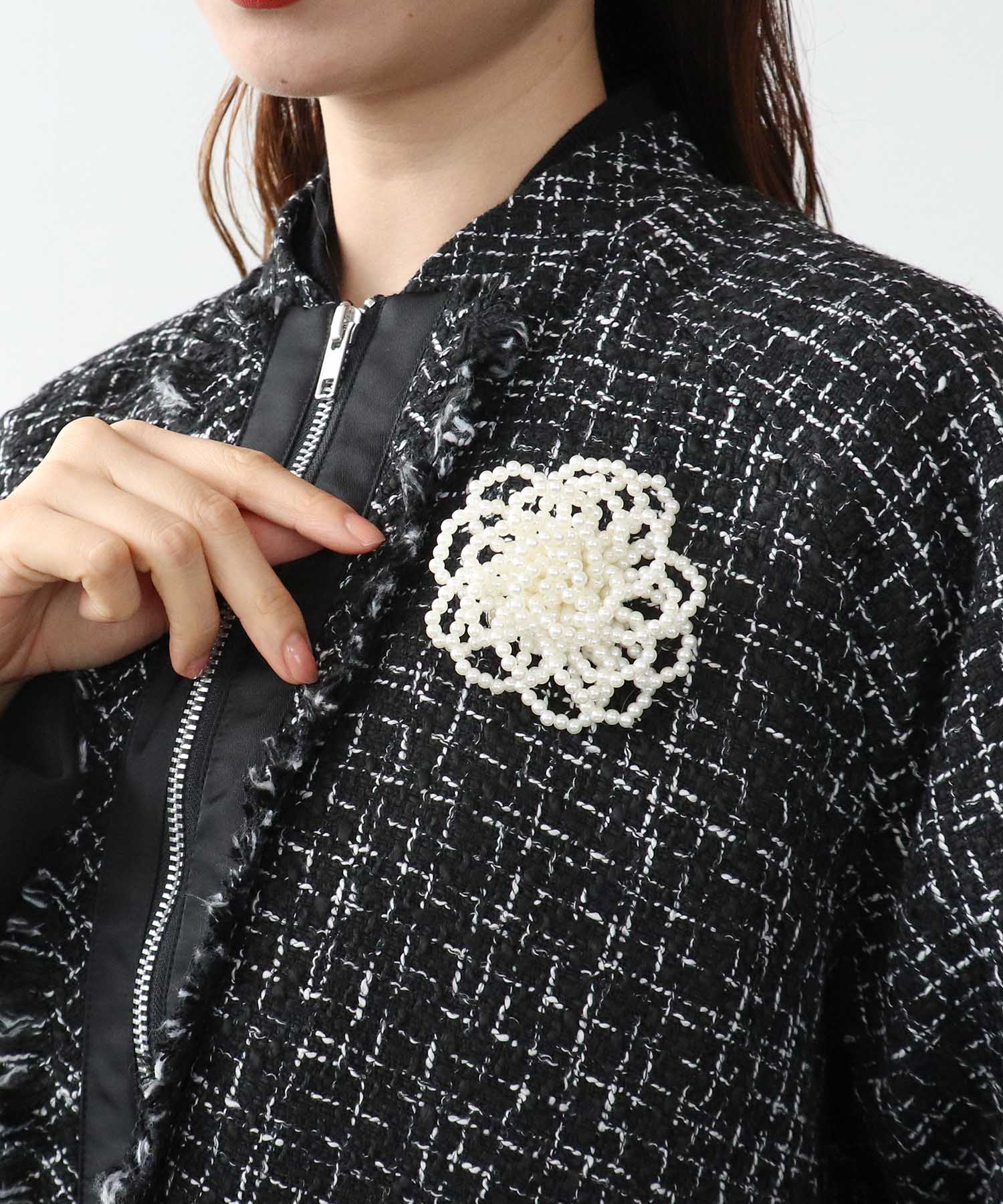 パールローズブローチ