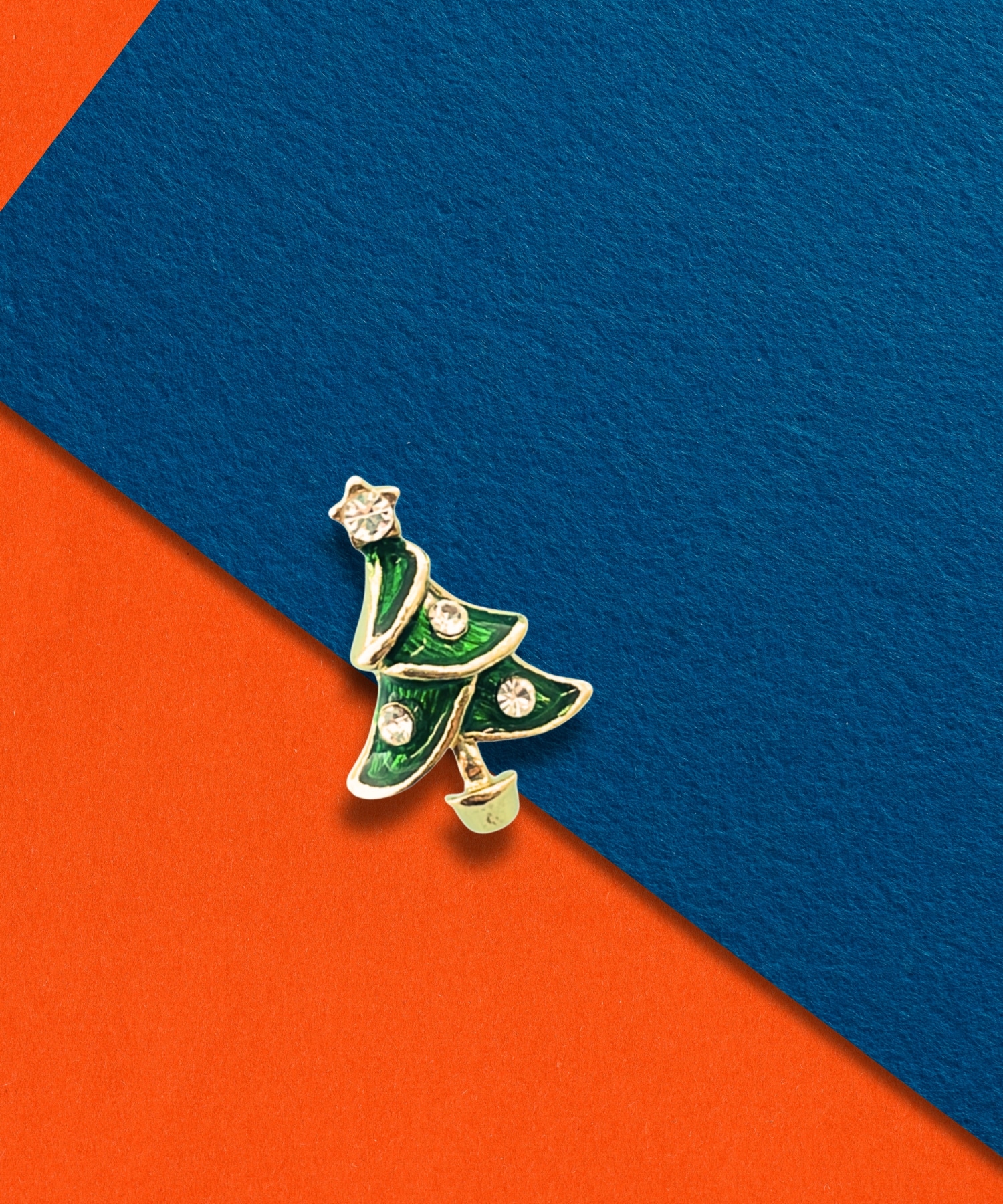 クリスマスツリーミニタックピンブローチ