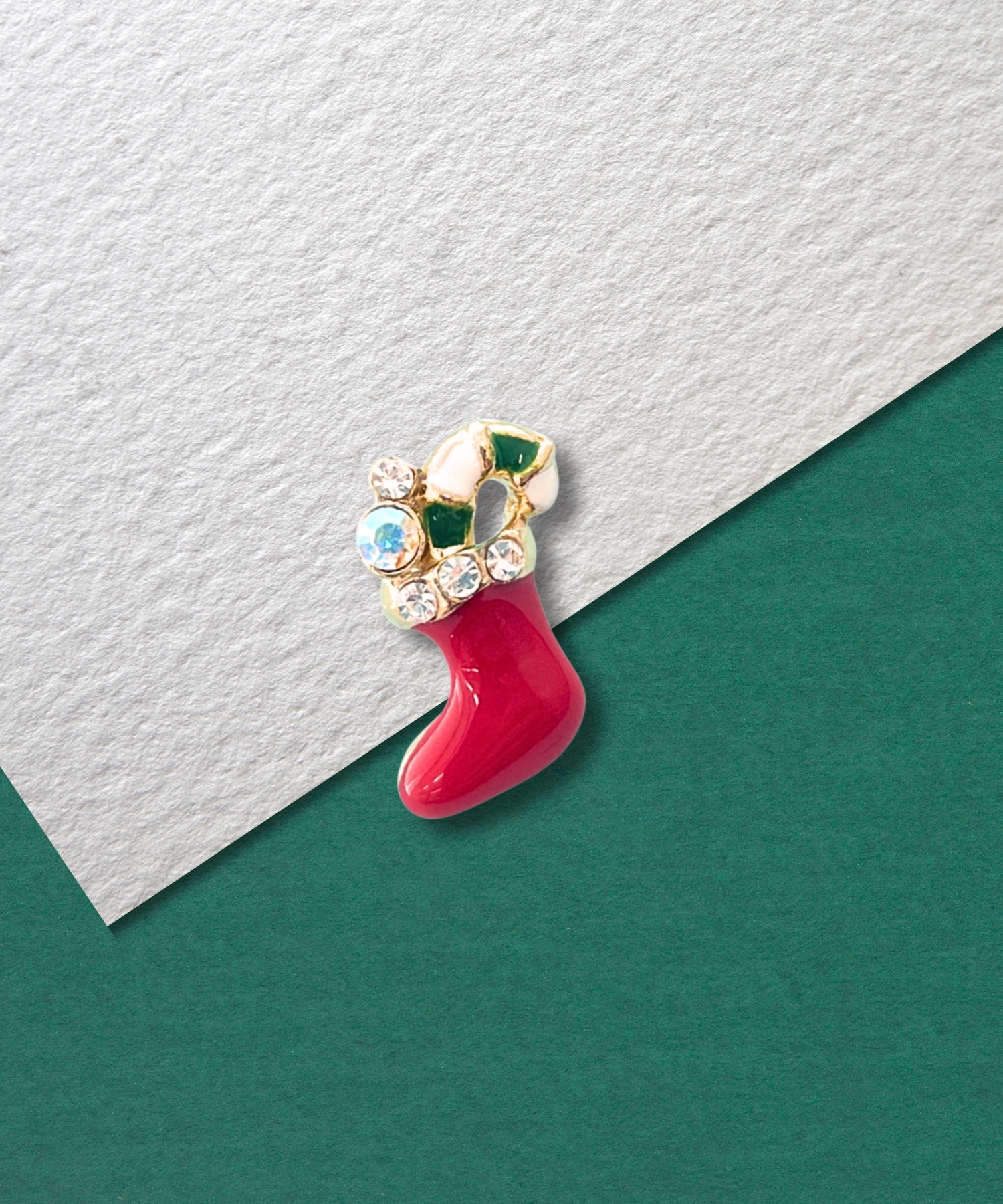 サンタブーツタックピンブローチ
