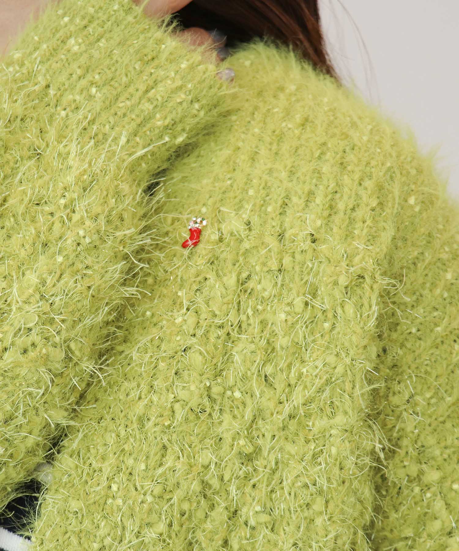 サンタブーツタックピンブローチ