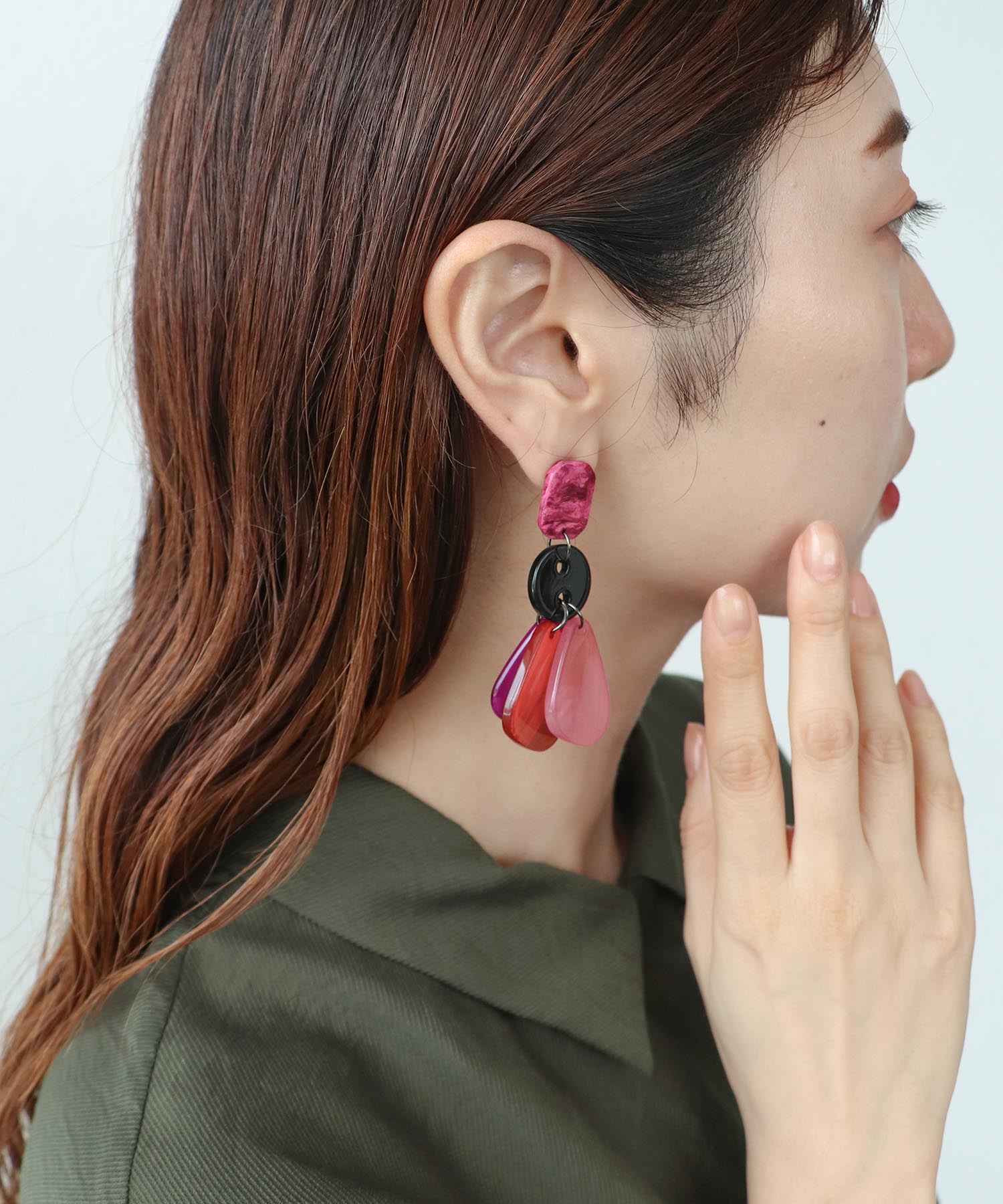 アクリルパーツピアス