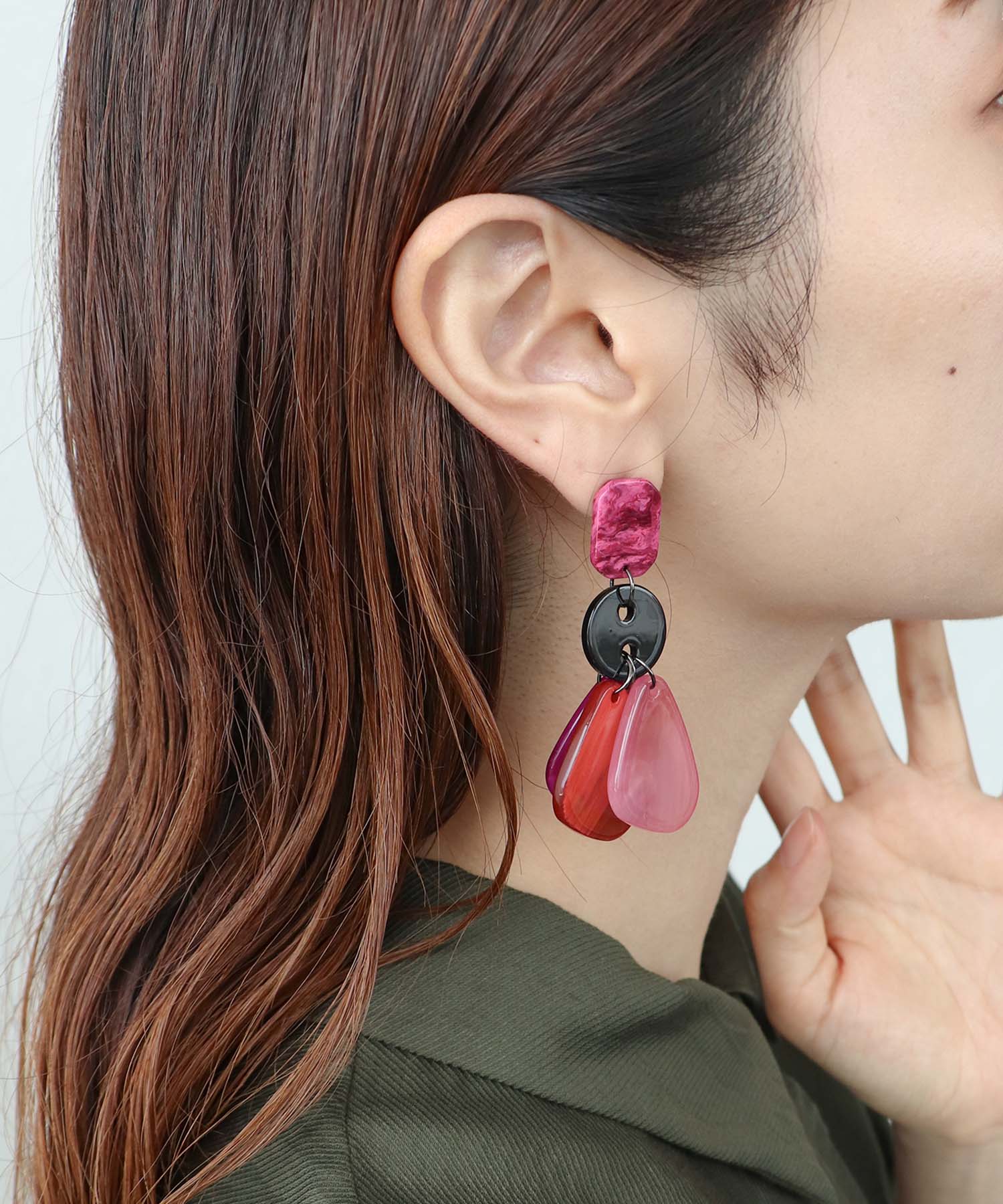 アクリルパーツピアス
