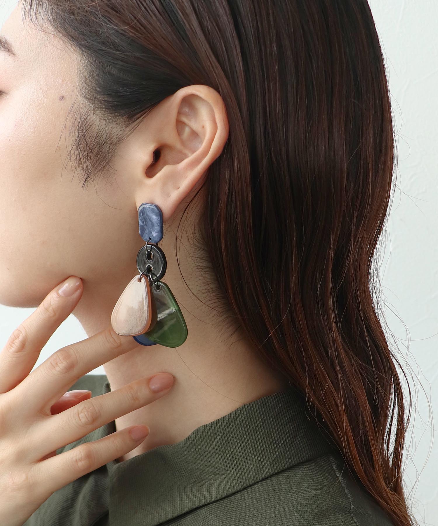 アクリルパーツピアス