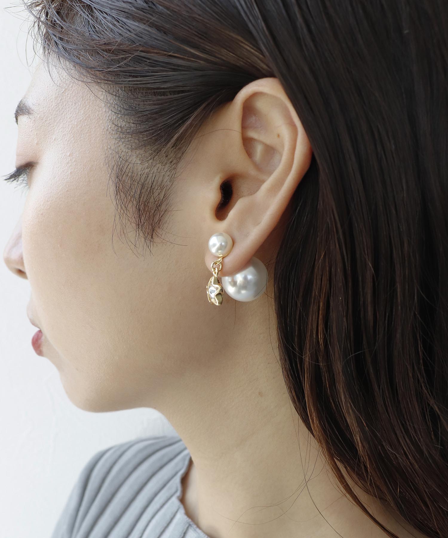バックキャッチパールピアス