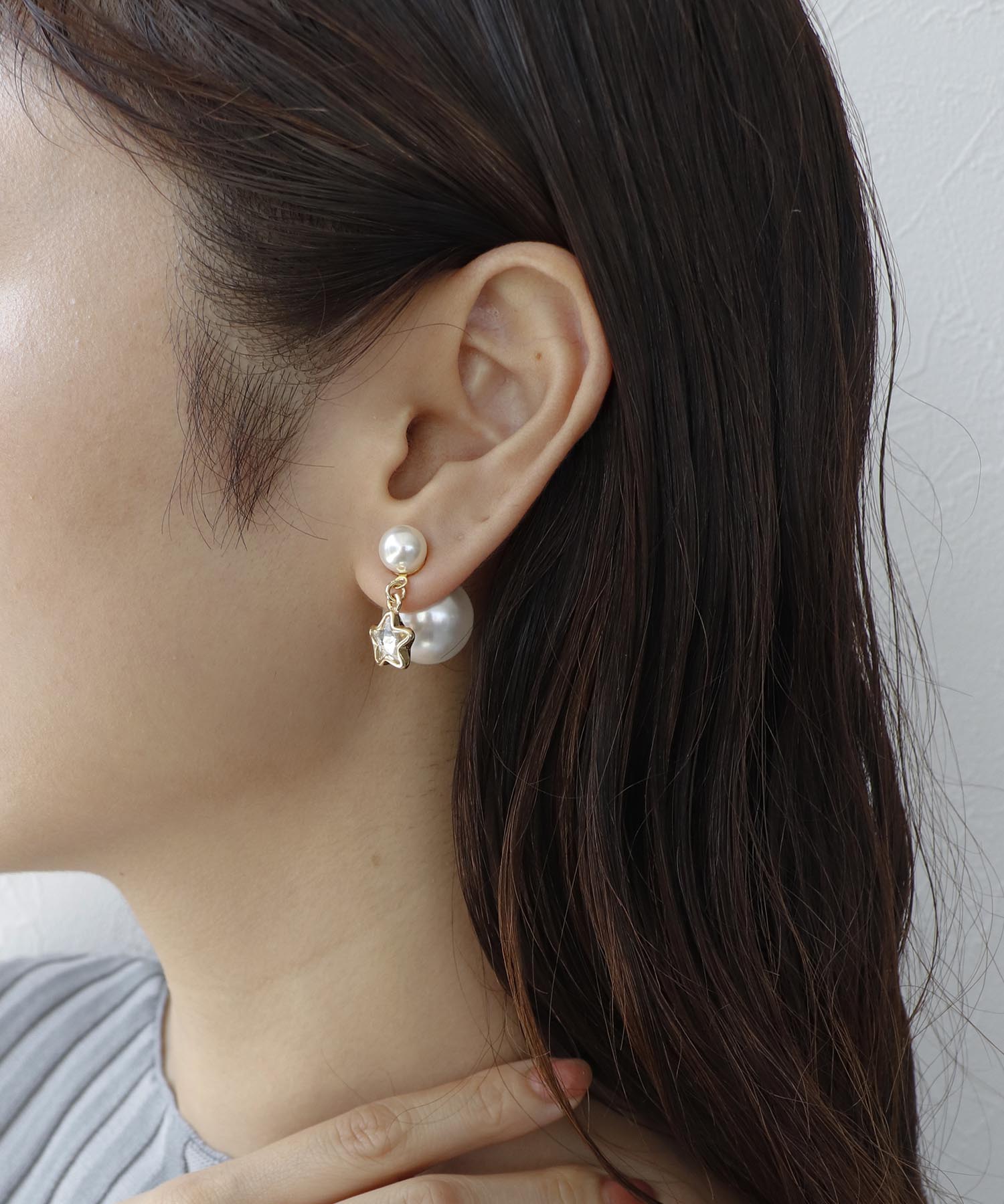 バックキャッチパールピアス