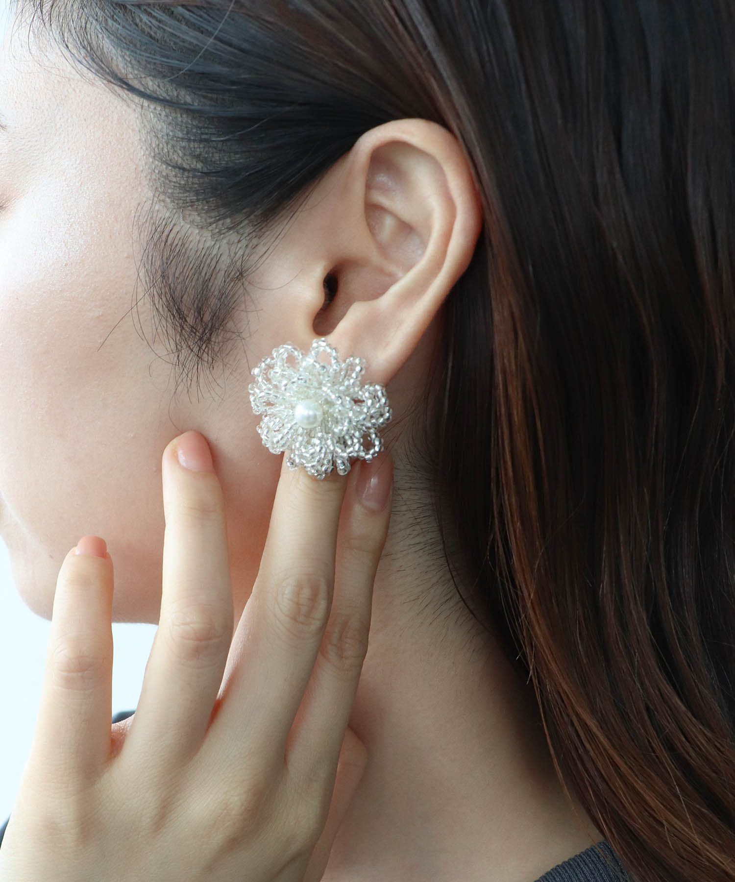 パールフラワーピアス
