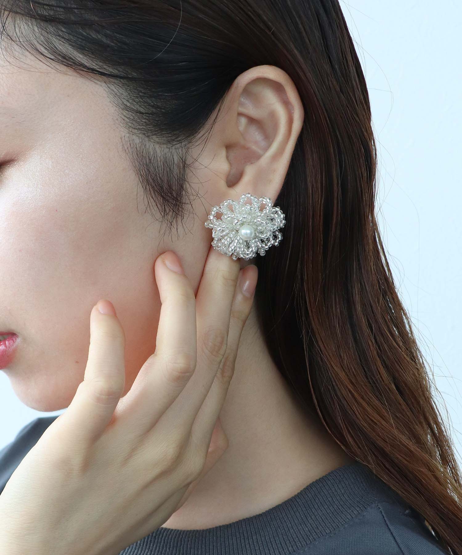 パールフラワーピアス