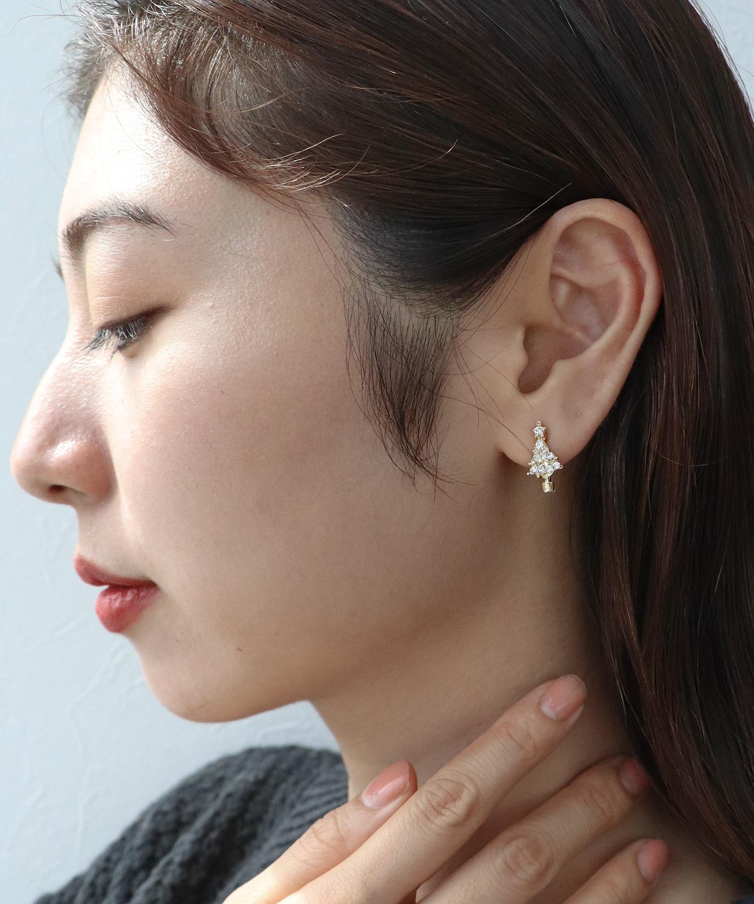 クリスマスツリービジューピアス