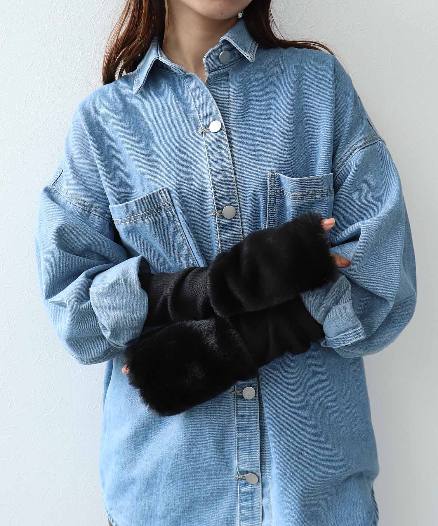 ファー×ロングスリーブグローブ