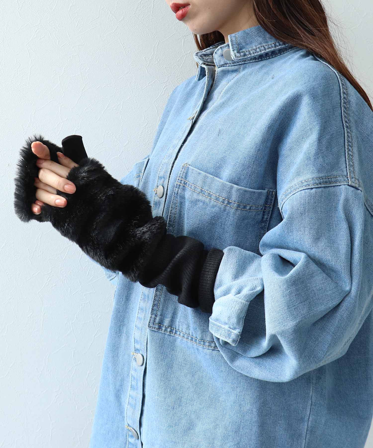 ファー×ロングスリーブグローブ