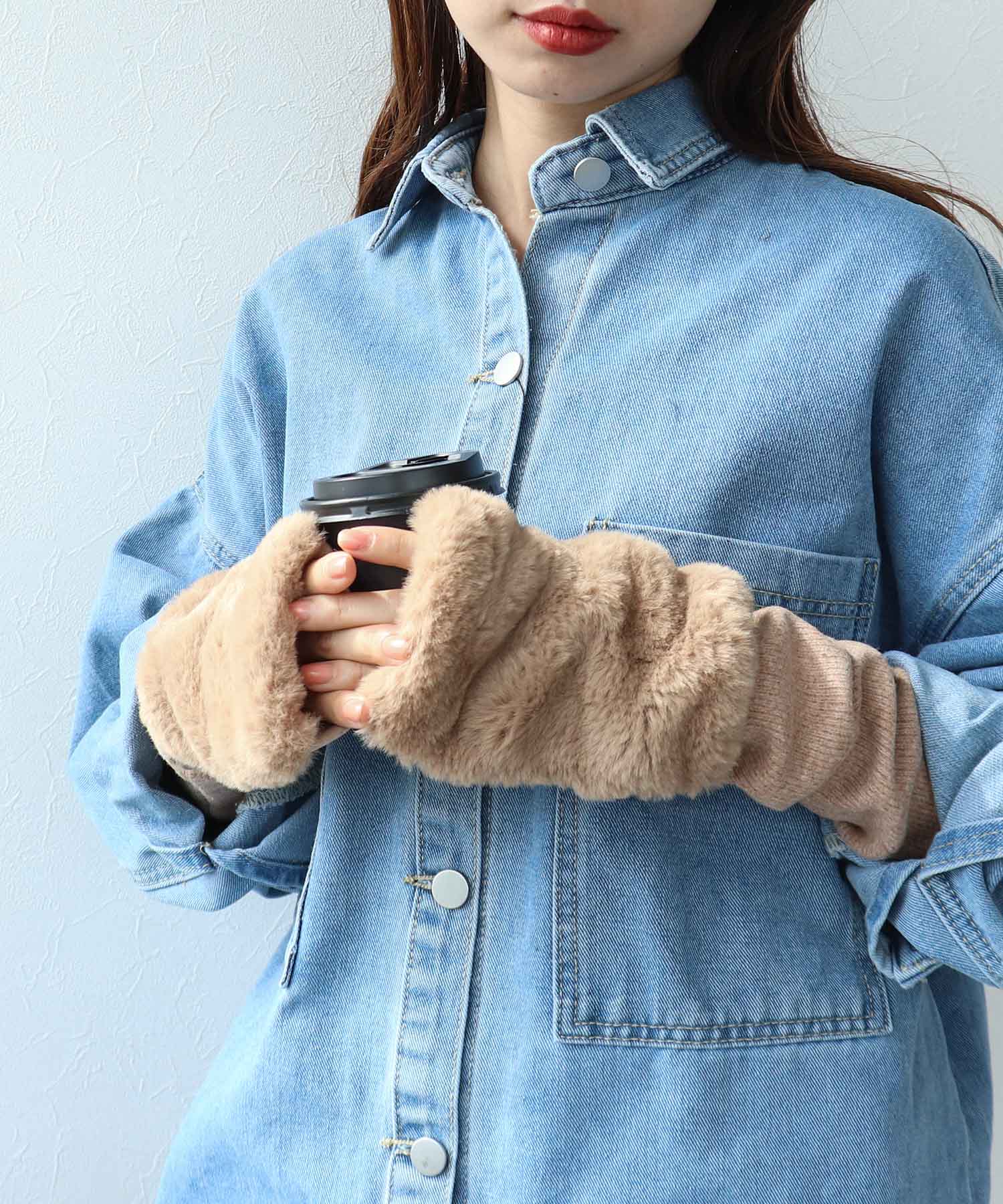 ファー×ロングスリーブグローブ