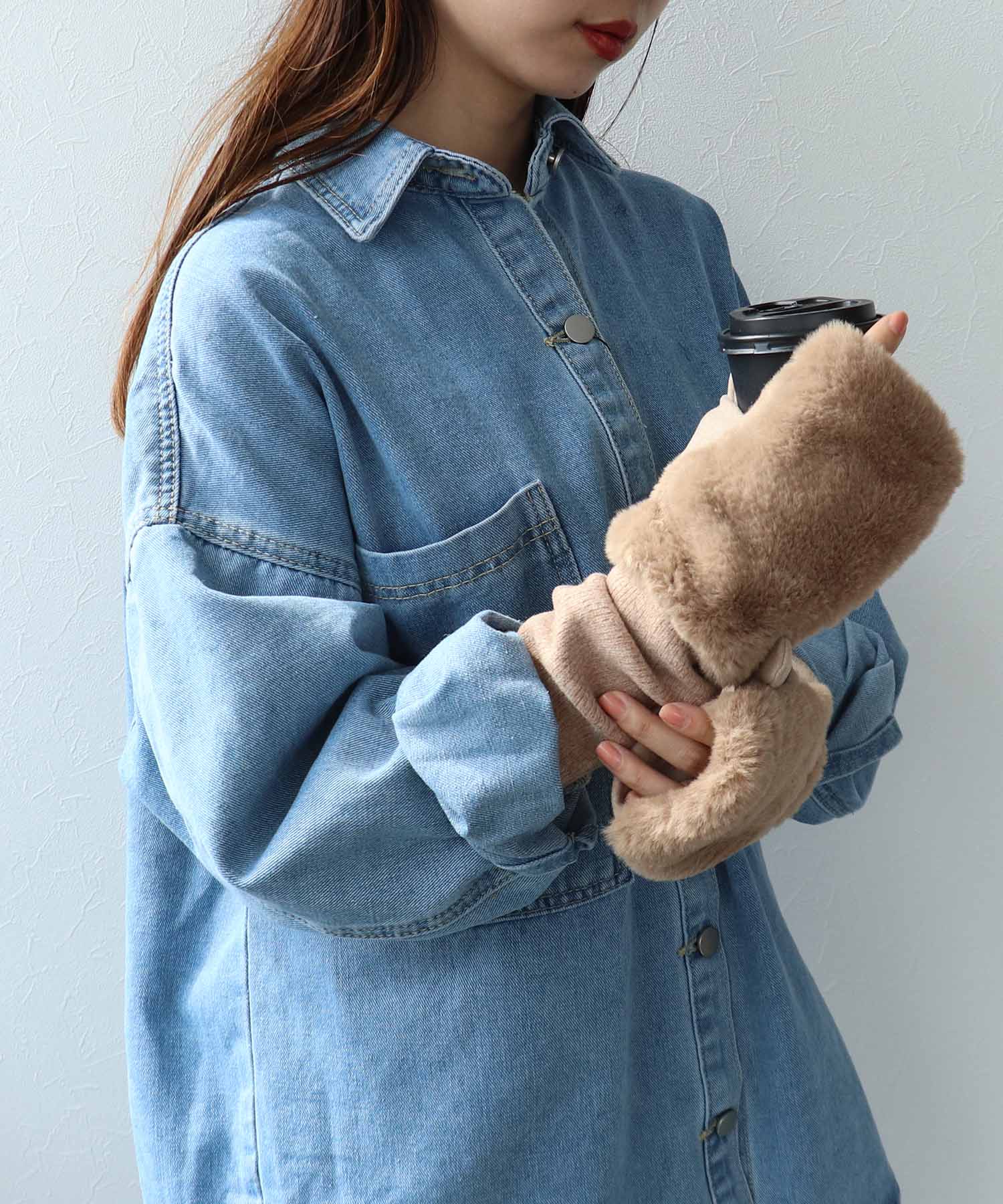 ファー×ロングスリーブグローブ