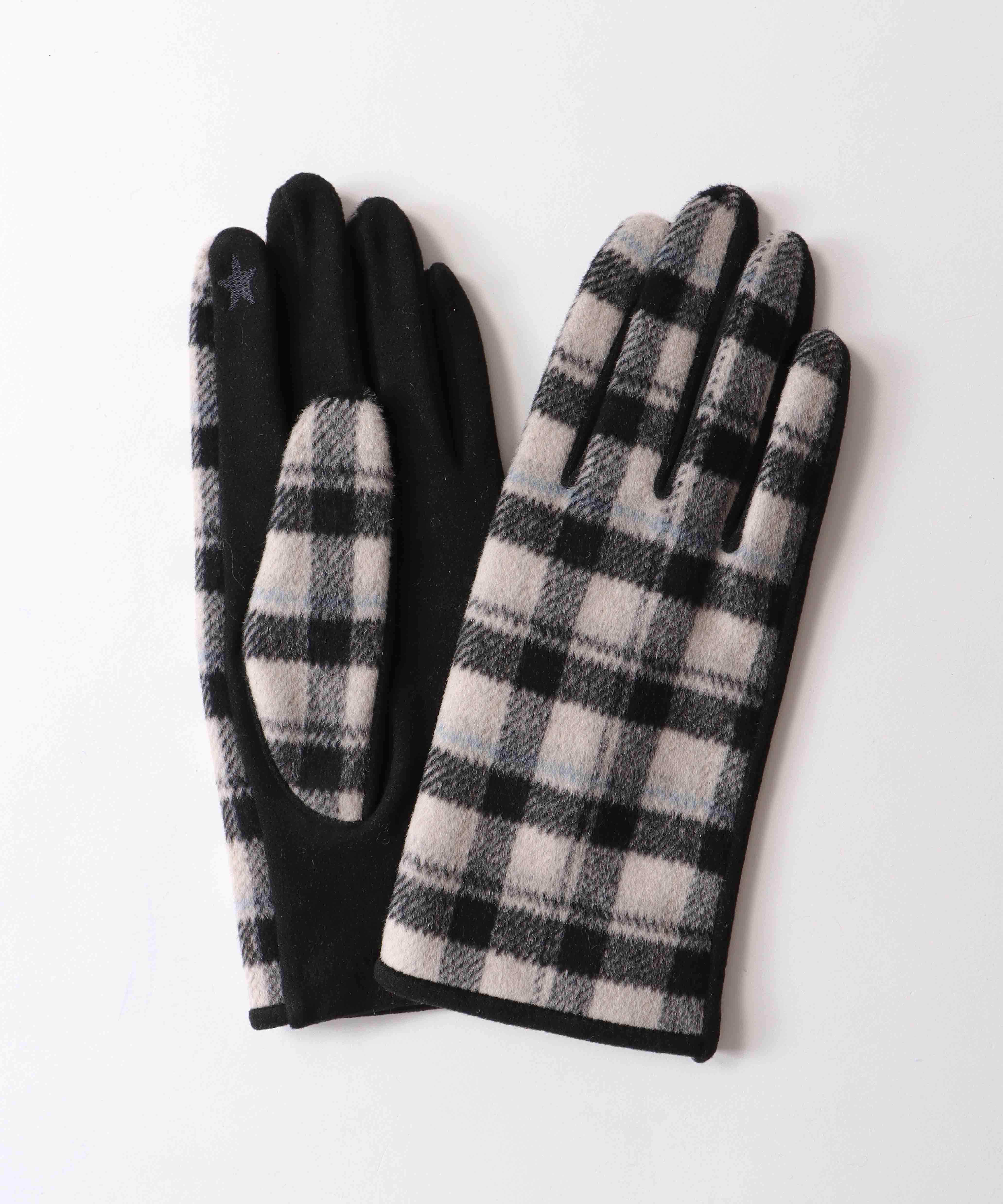 チェックショートグローブ