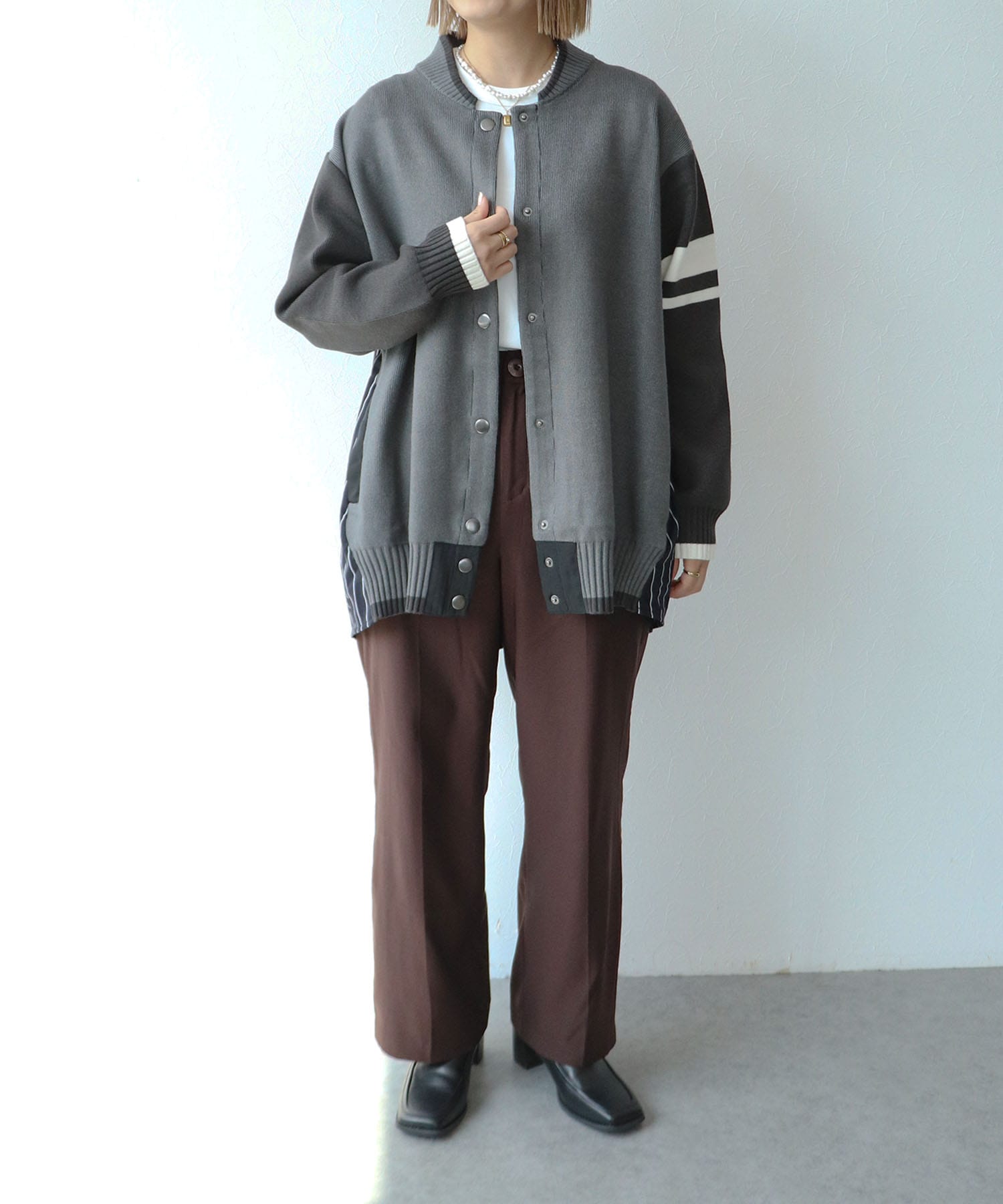 【MARECHAL TERRE】ニットブルゾンカーディガン