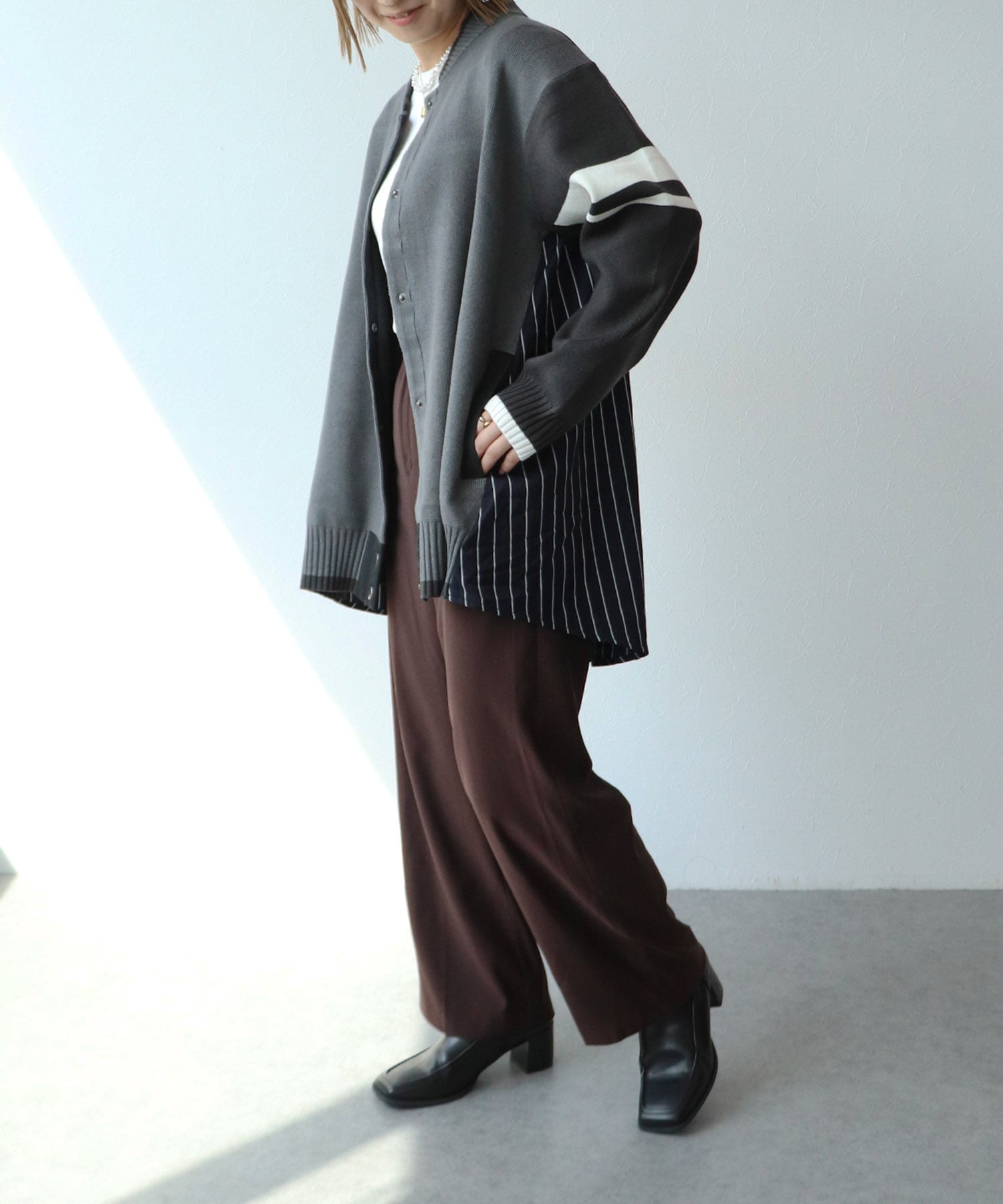 【MARECHAL TERRE】ニットブルゾンカーディガン
