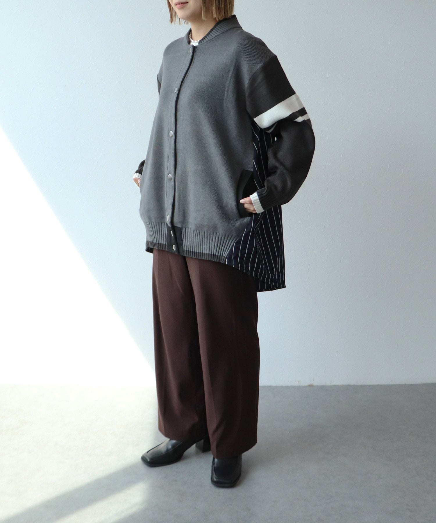 【MARECHAL TERRE】ニットブルゾンカーディガン