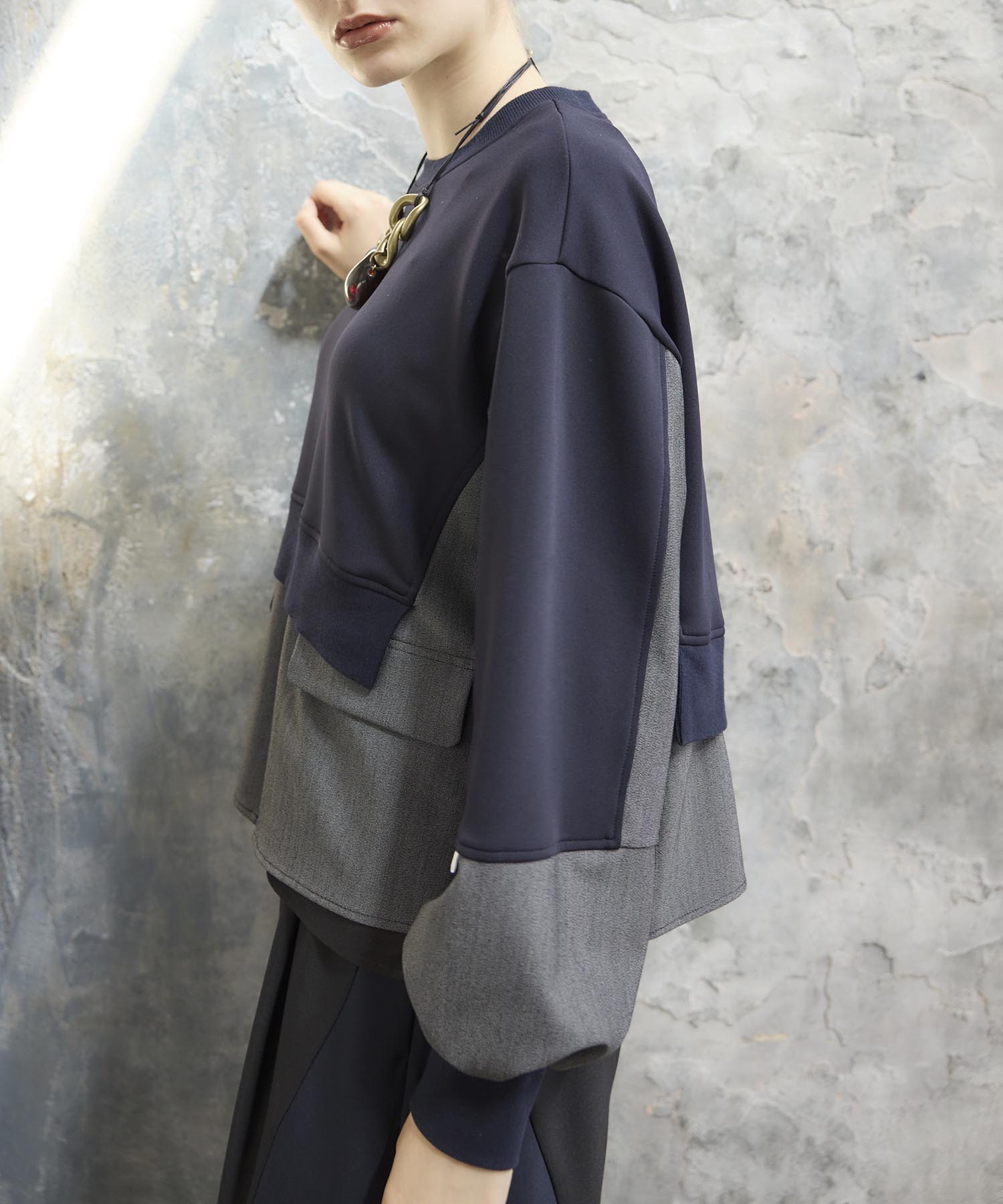 【MARECHAL TERRE】ジャケットレイヤード風トップス