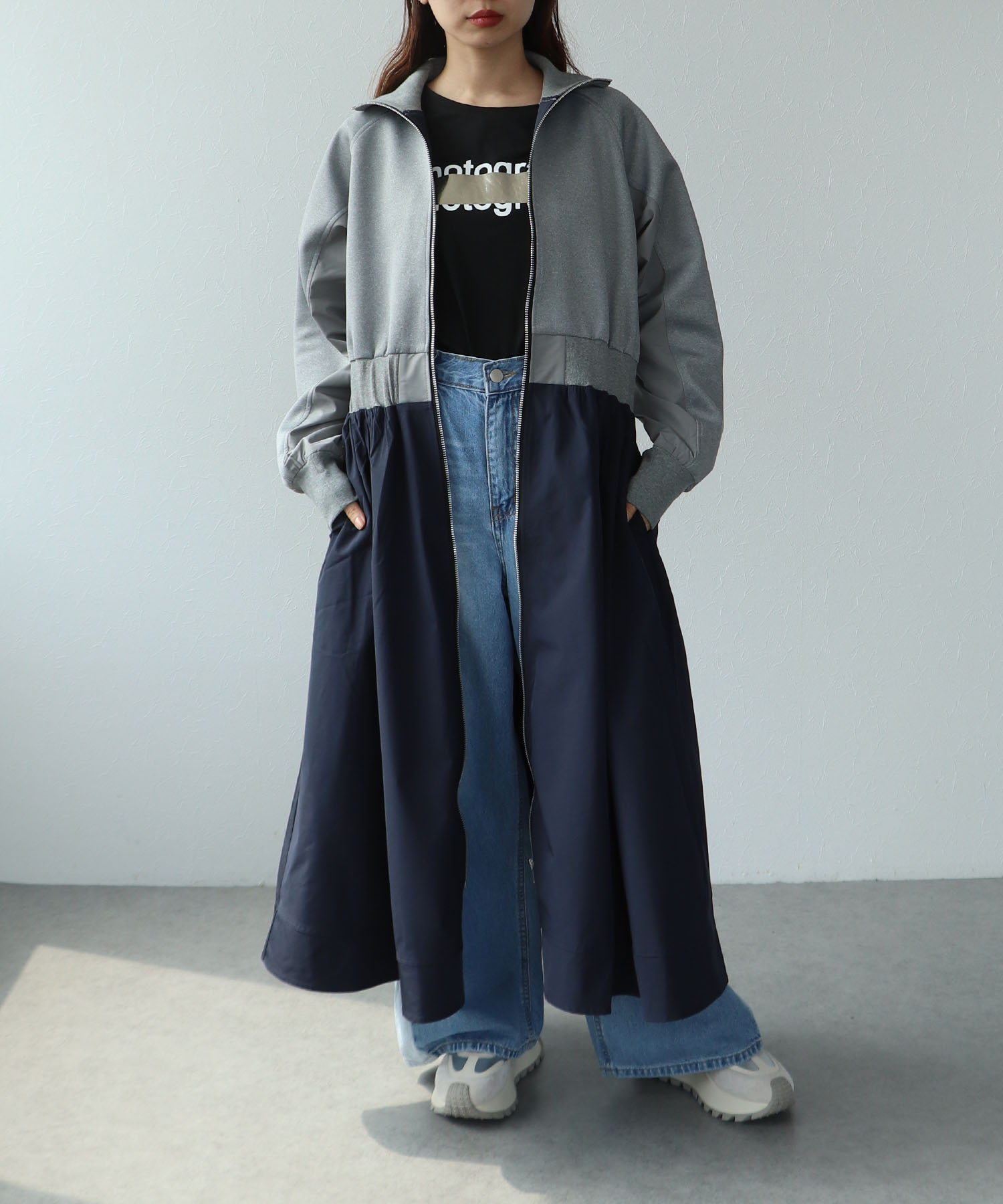 【MARECHAL TERRE】ジップブルゾンワンピース