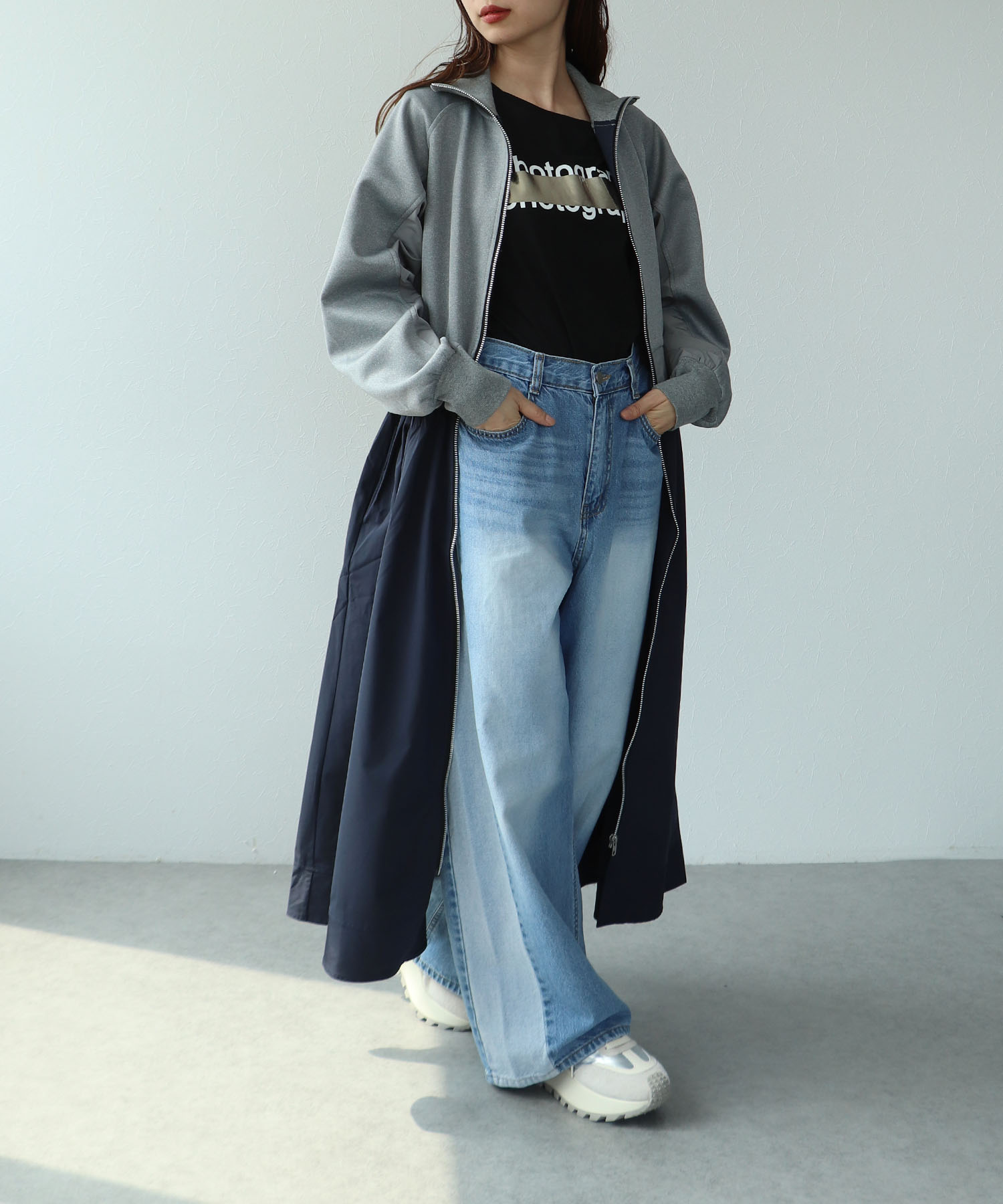 【MARECHAL TERRE】ジップブルゾンワンピース