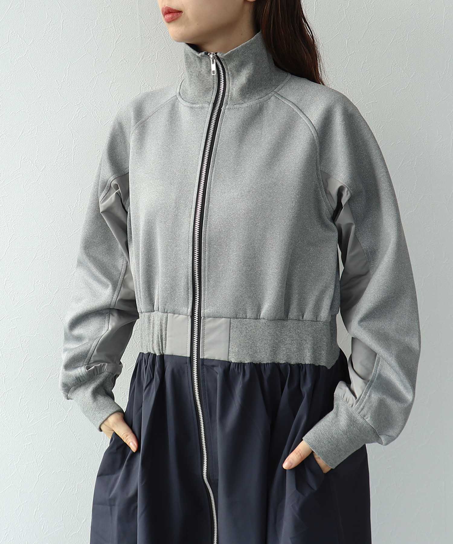 【MARECHAL TERRE】ジップブルゾンワンピース