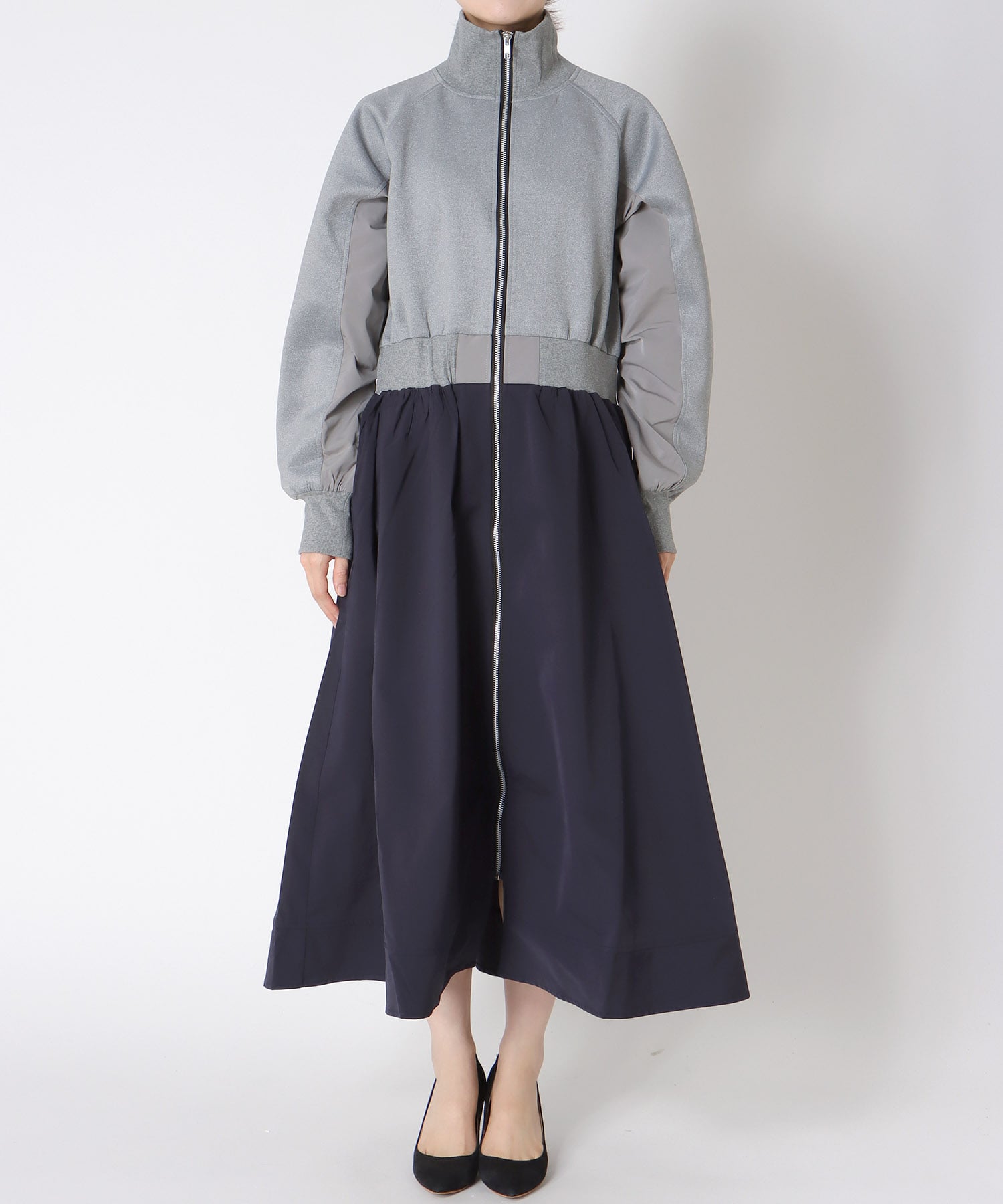 【MARECHAL TERRE】ジップブルゾンワンピース
