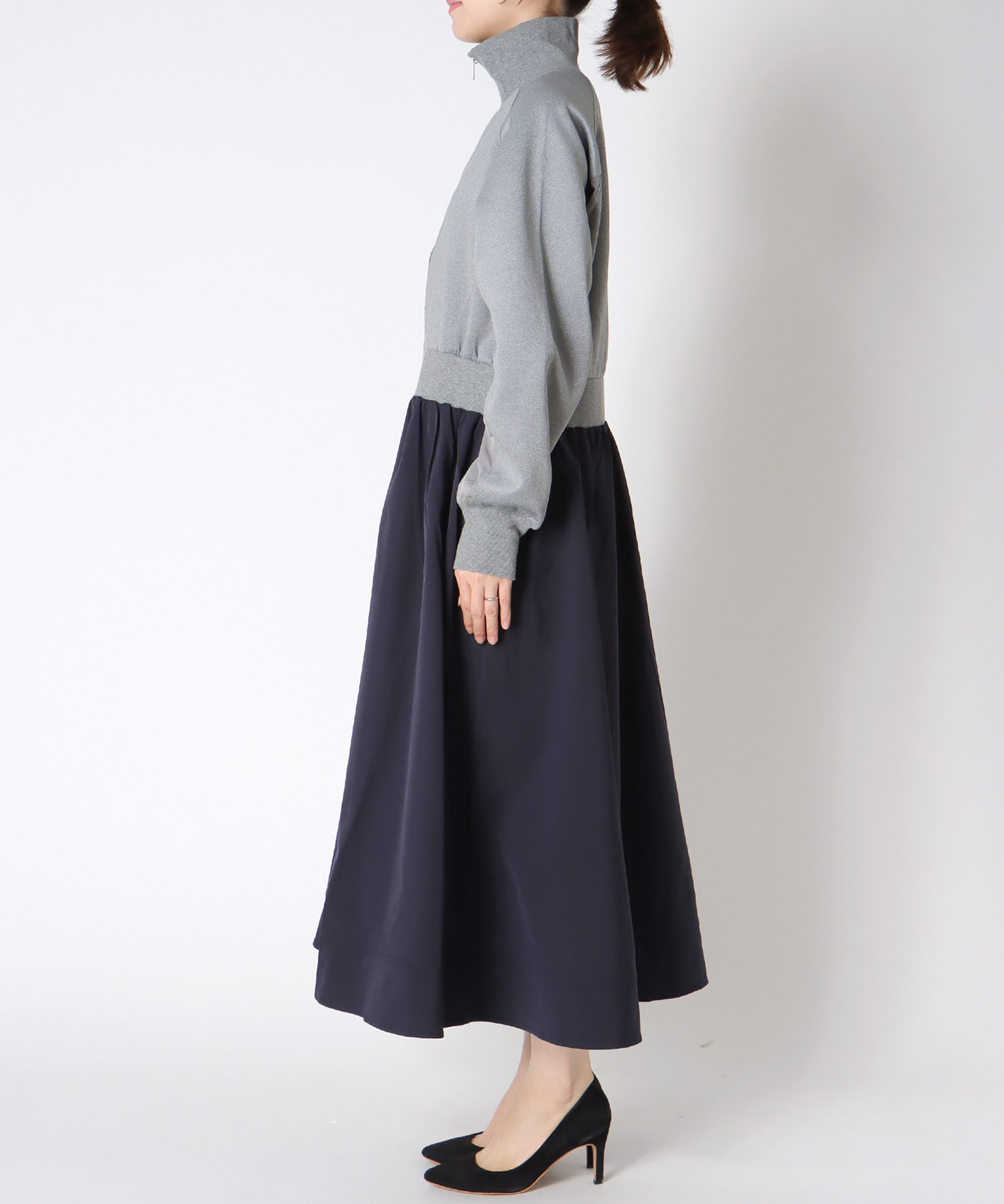 【MARECHAL TERRE】ジップブルゾンワンピース