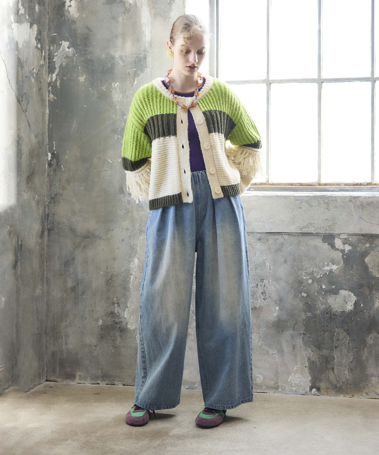 【MARECHAL TERRE】タックデニムパンツ