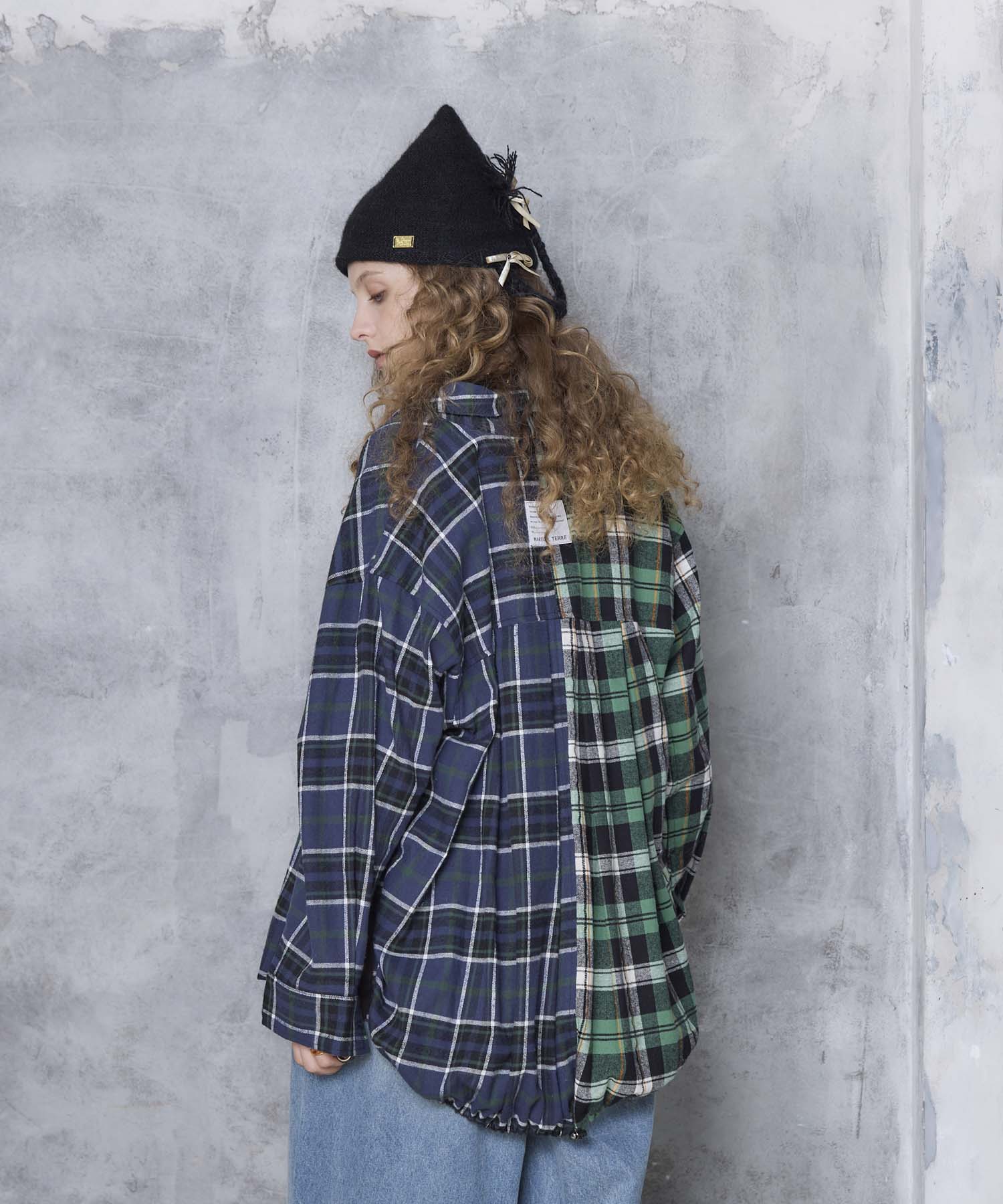 【MARECHAL TERRE】チェックロングシャツ