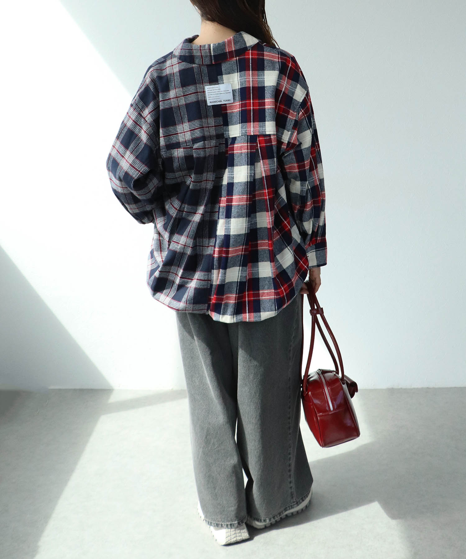 【MARECHAL TERRE】チェックロングシャツ