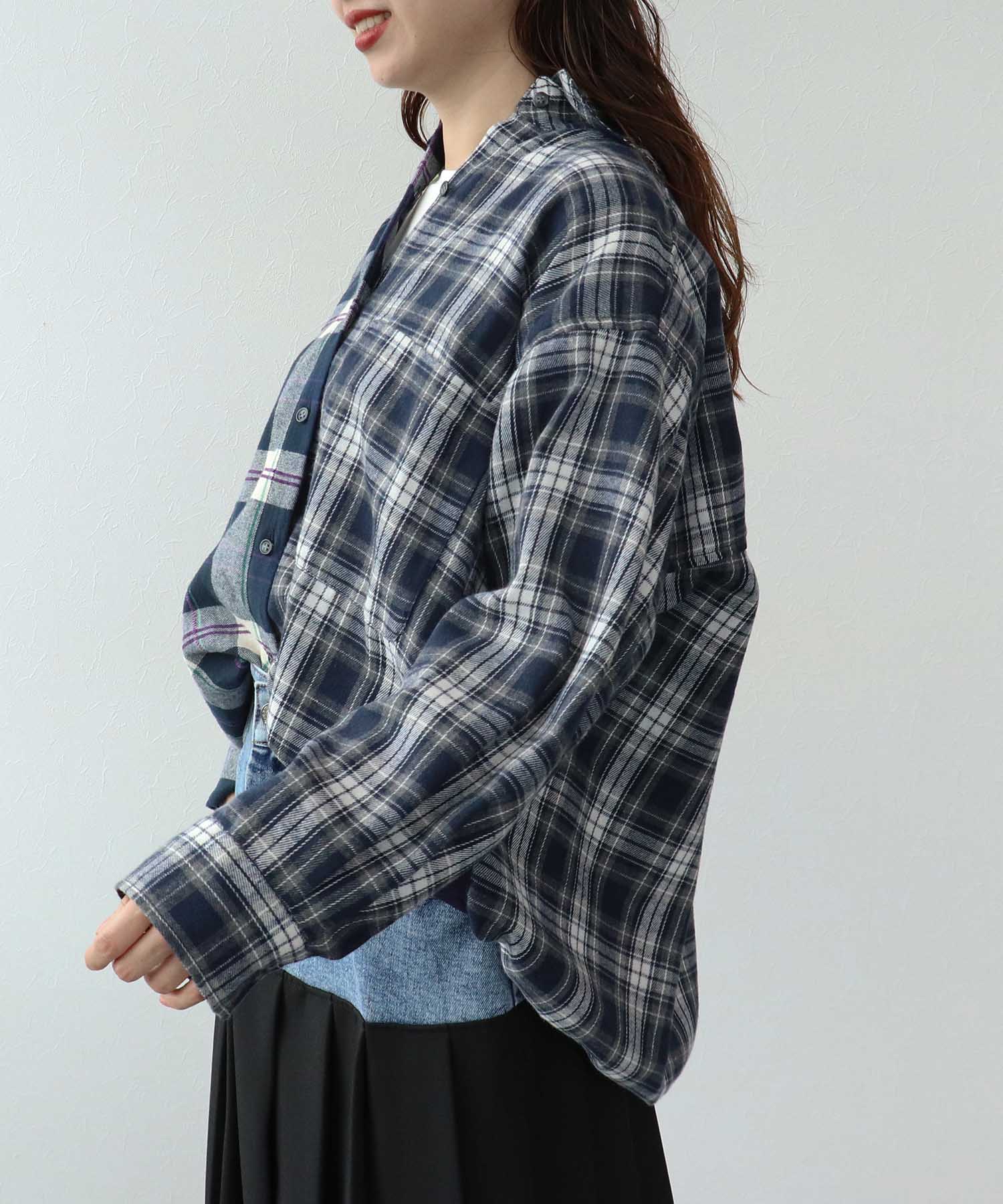 【MARECHAL TERRE】チェックロングシャツ