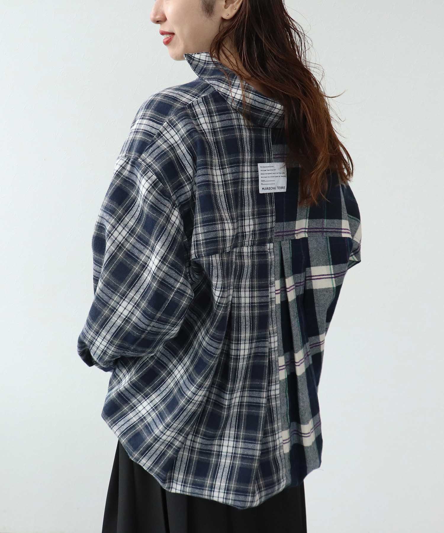 【MARECHAL TERRE】チェックロングシャツ