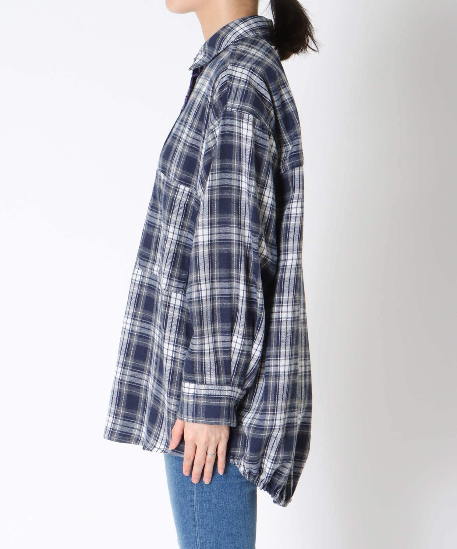 【MARECHAL TERRE】チェックロングシャツ