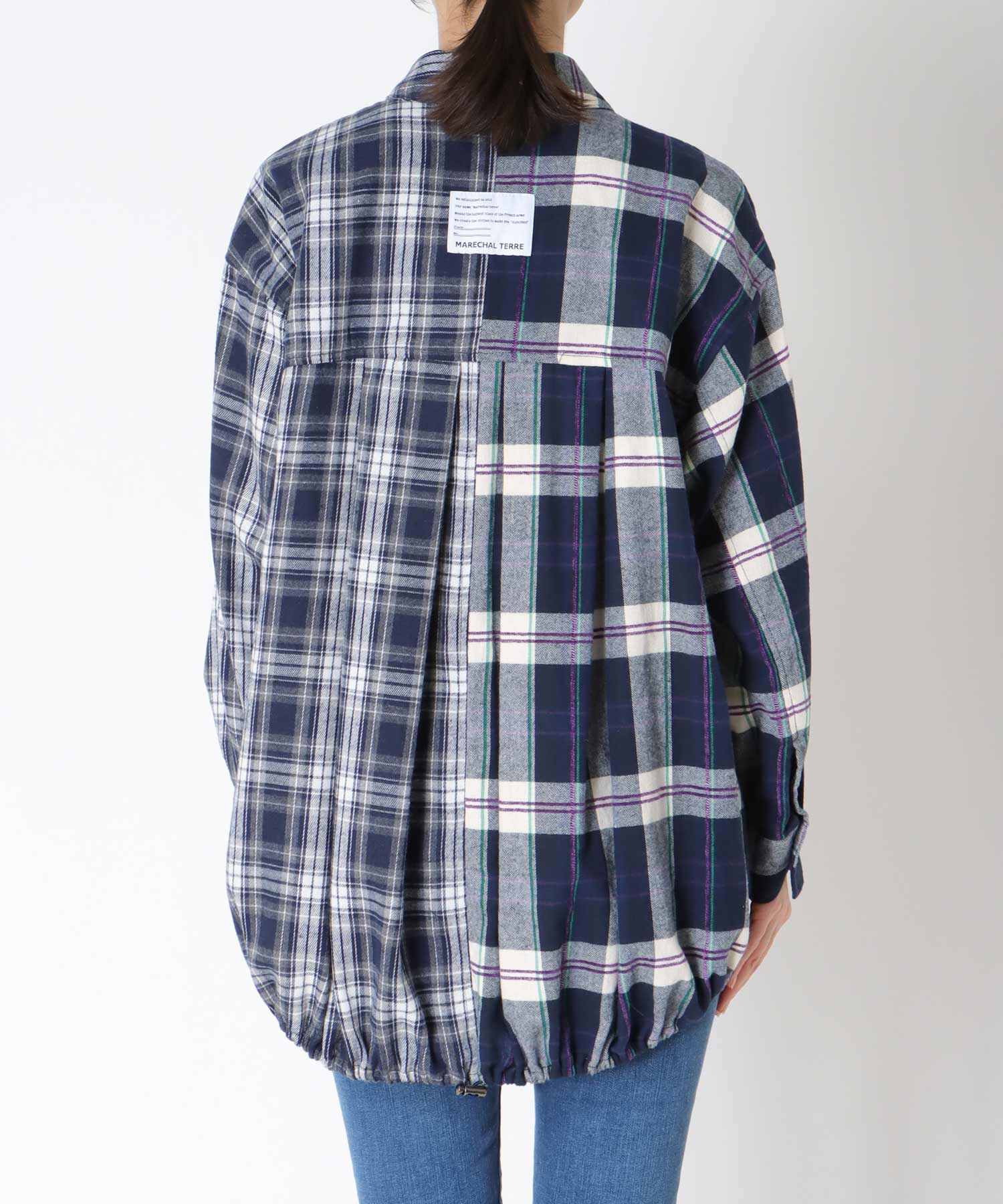 【MARECHAL TERRE】チェックロングシャツ
