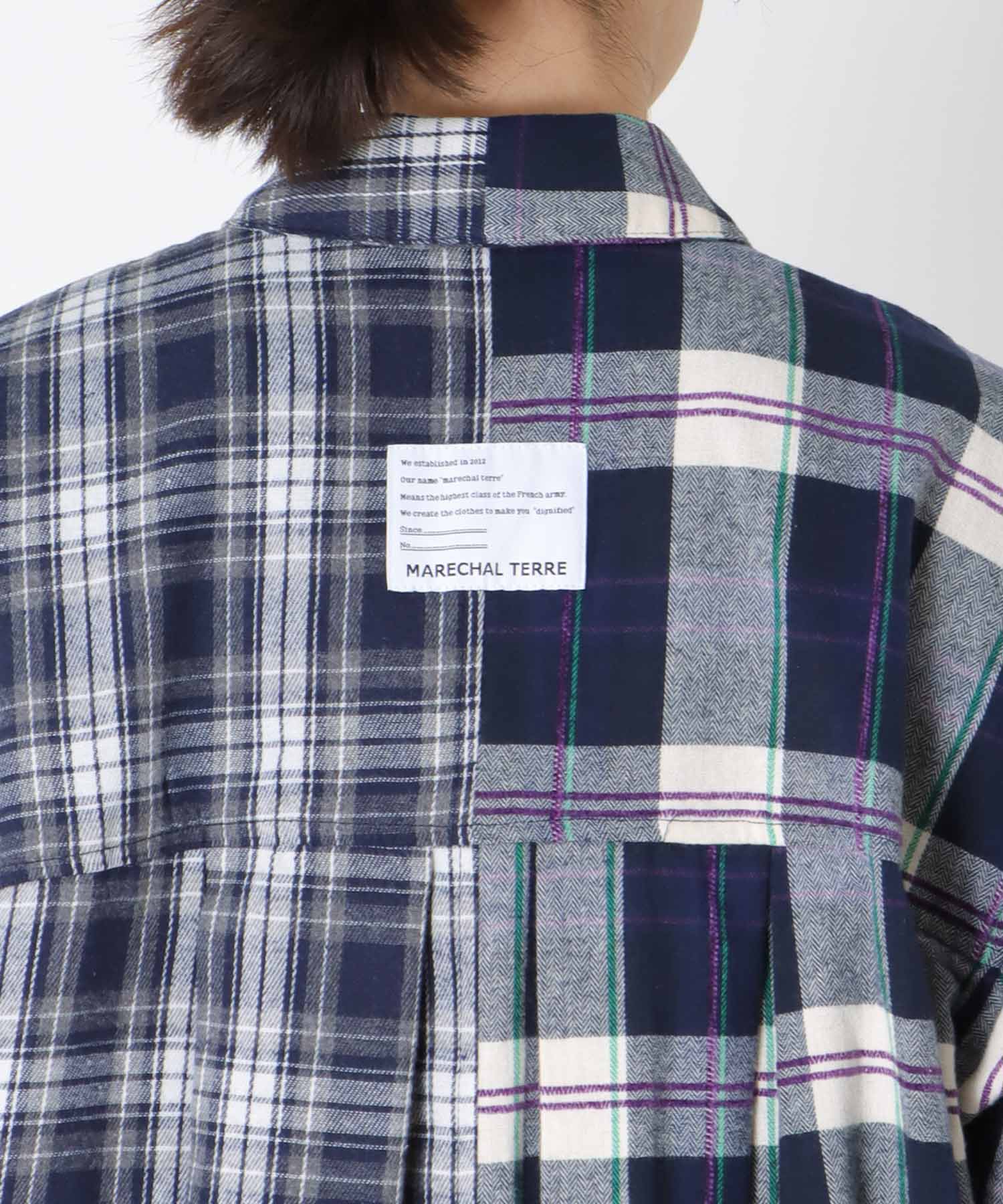 【MARECHAL TERRE】チェックロングシャツ
