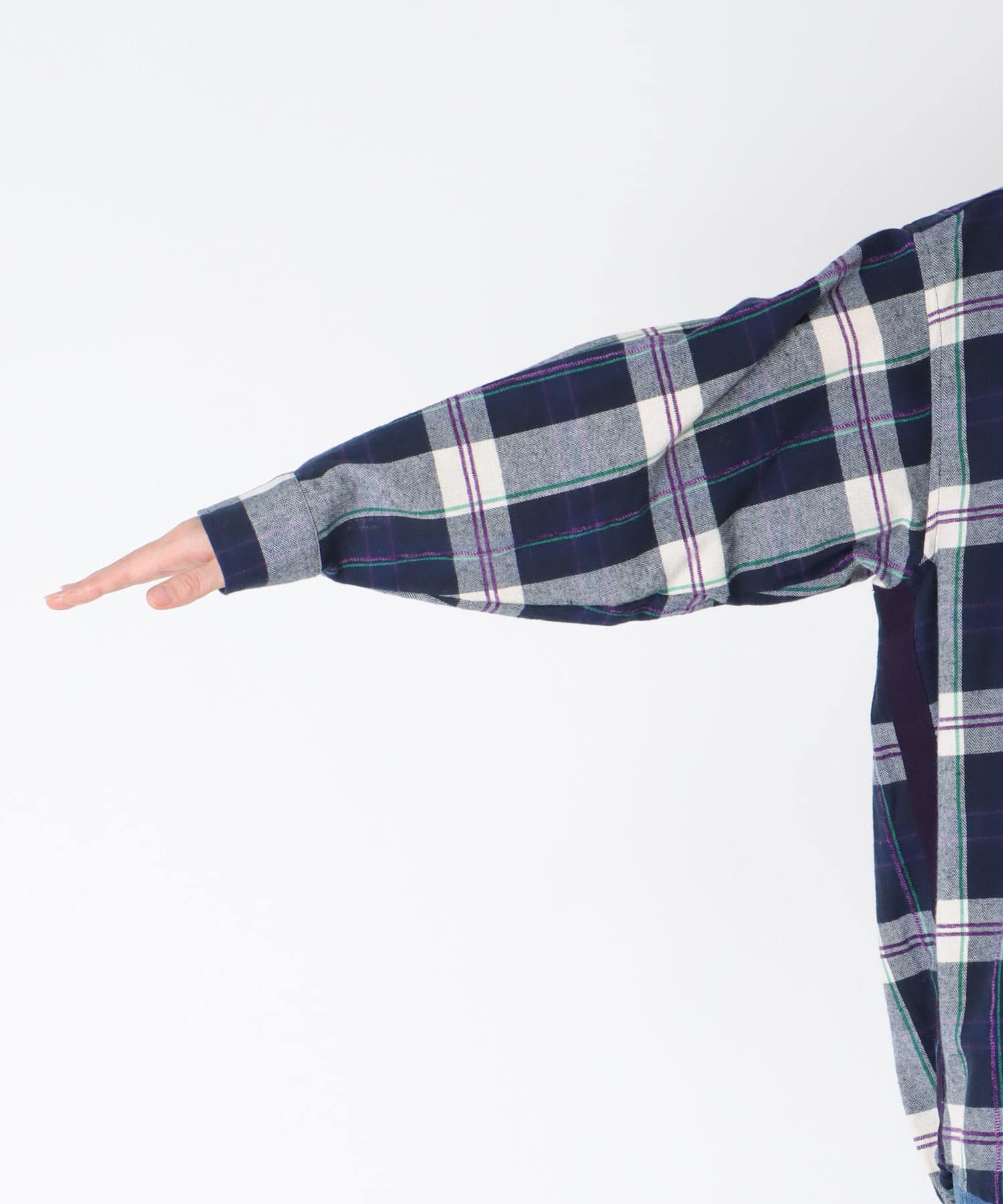 【MARECHAL TERRE】チェックロングシャツ