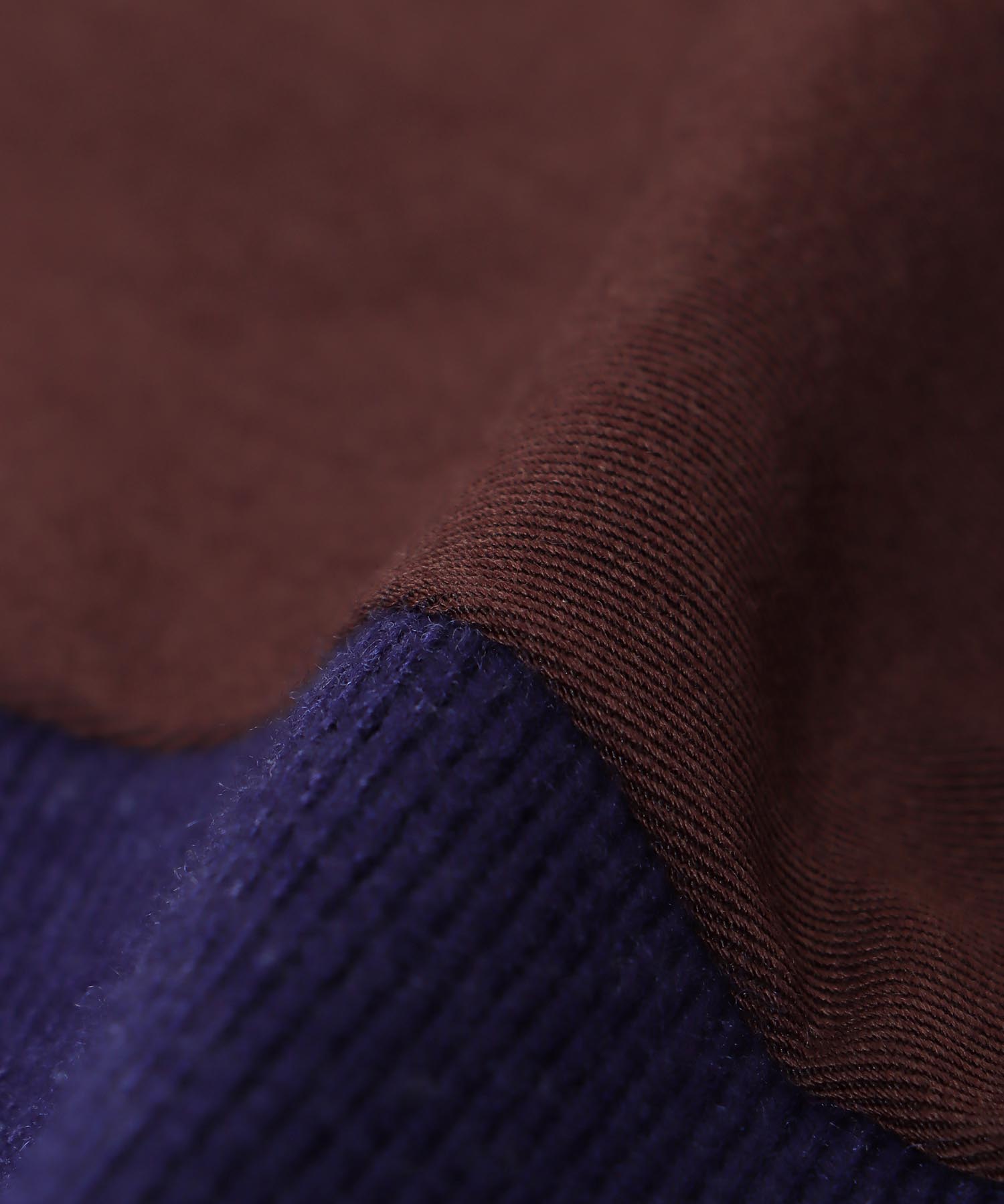 【MALCHAL TERRE】カラーブロックショートカーディガン