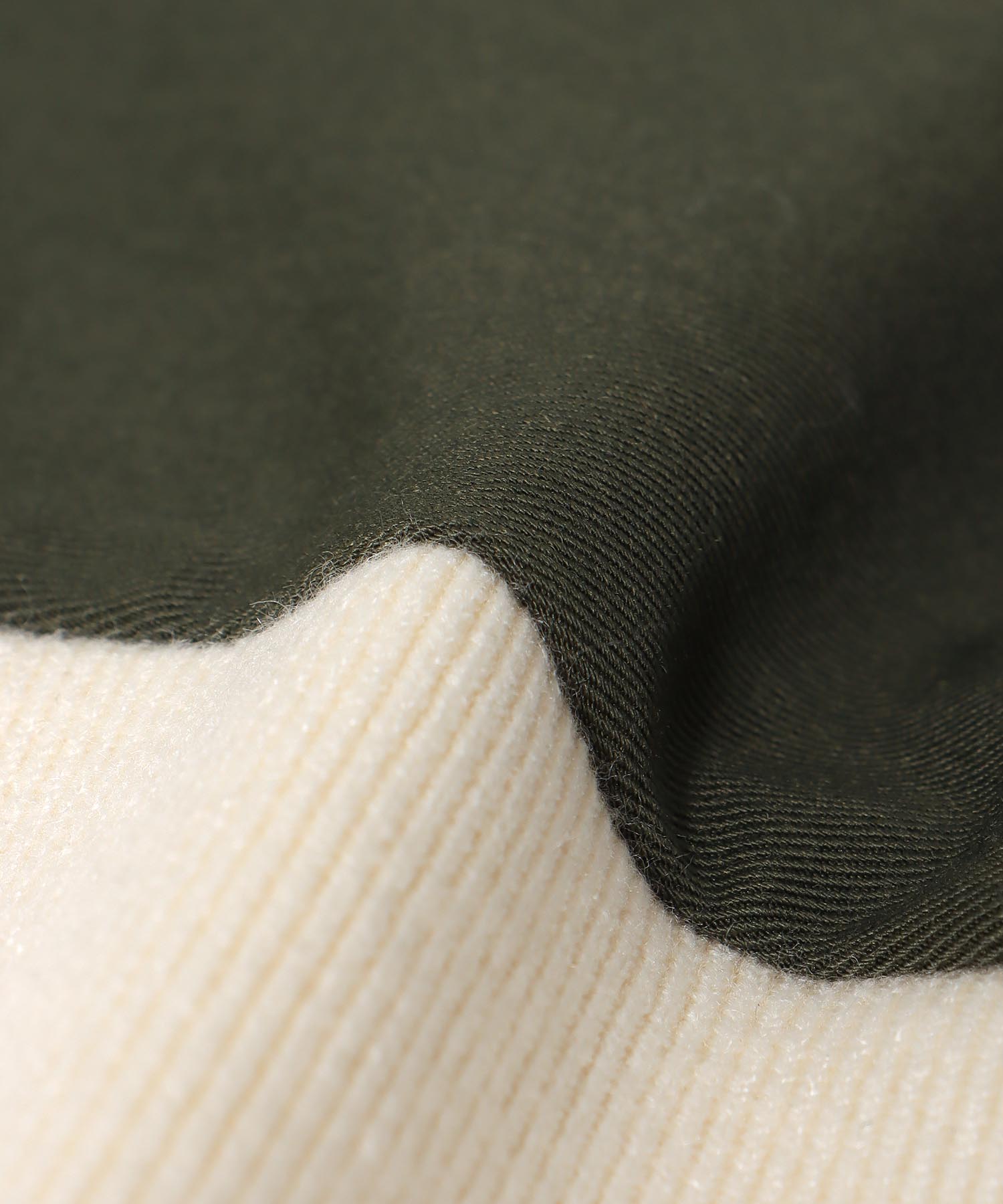 【MALCHAL TERRE】カラーブロックショートカーディガン