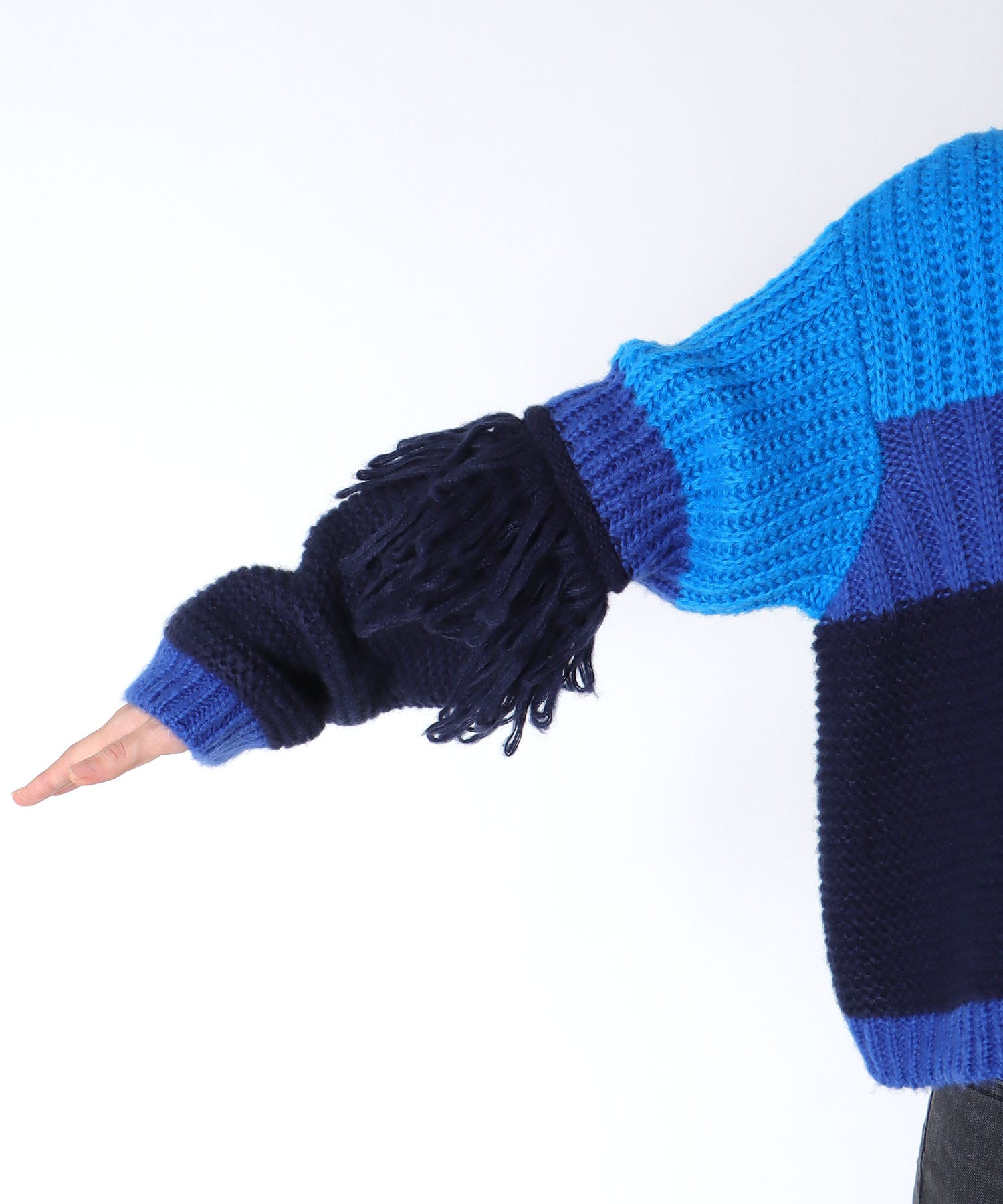 【WEB先行予約】MALCHAL TERREフリンジニットカーディガン