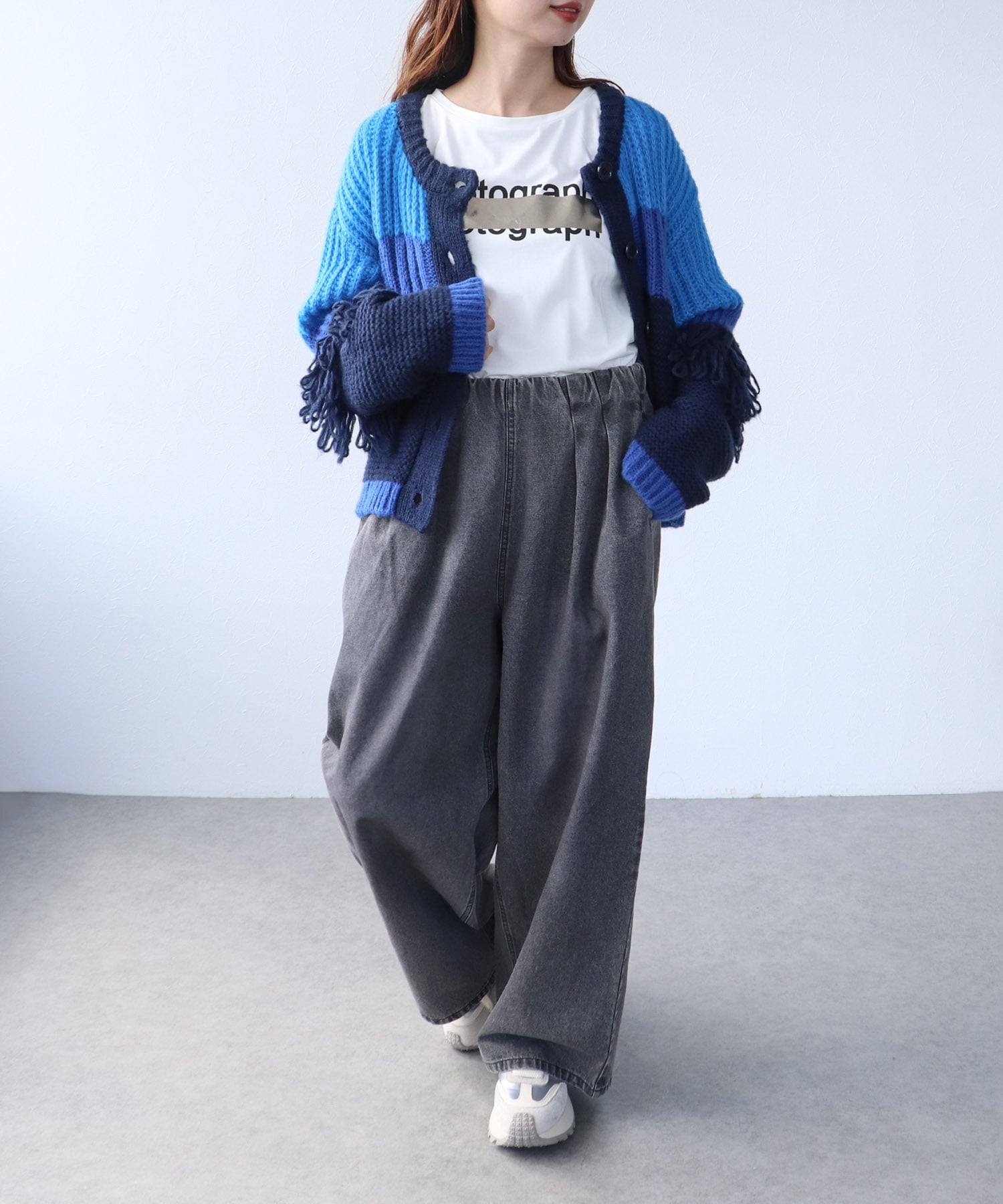 【WEB先行予約】MALCHAL TERREフリンジニットカーディガン