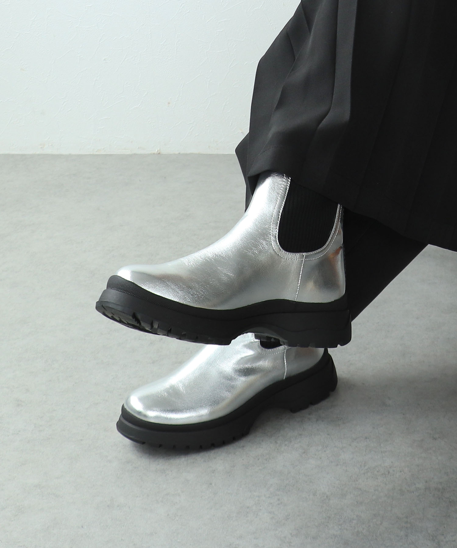 【MARECHAL TERRE】フェイクレザーサイドゴアブーツ