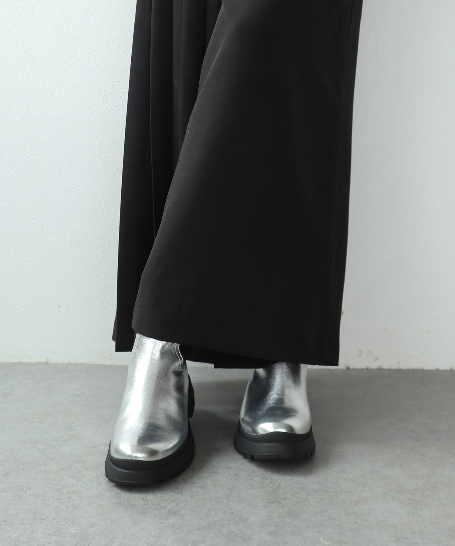 【MARECHAL TERRE】フェイクレザーサイドゴアブーツ
