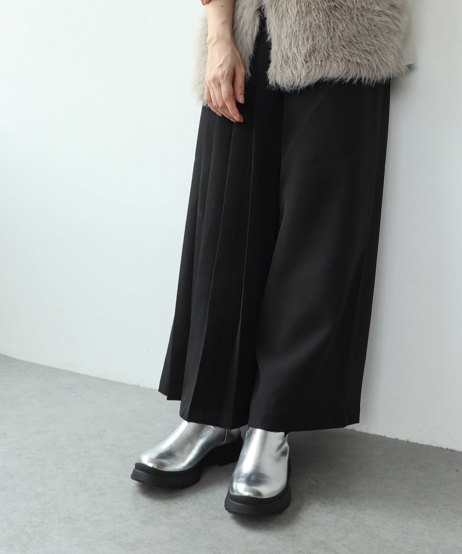 【MARECHAL TERRE】フェイクレザーサイドゴアブーツ