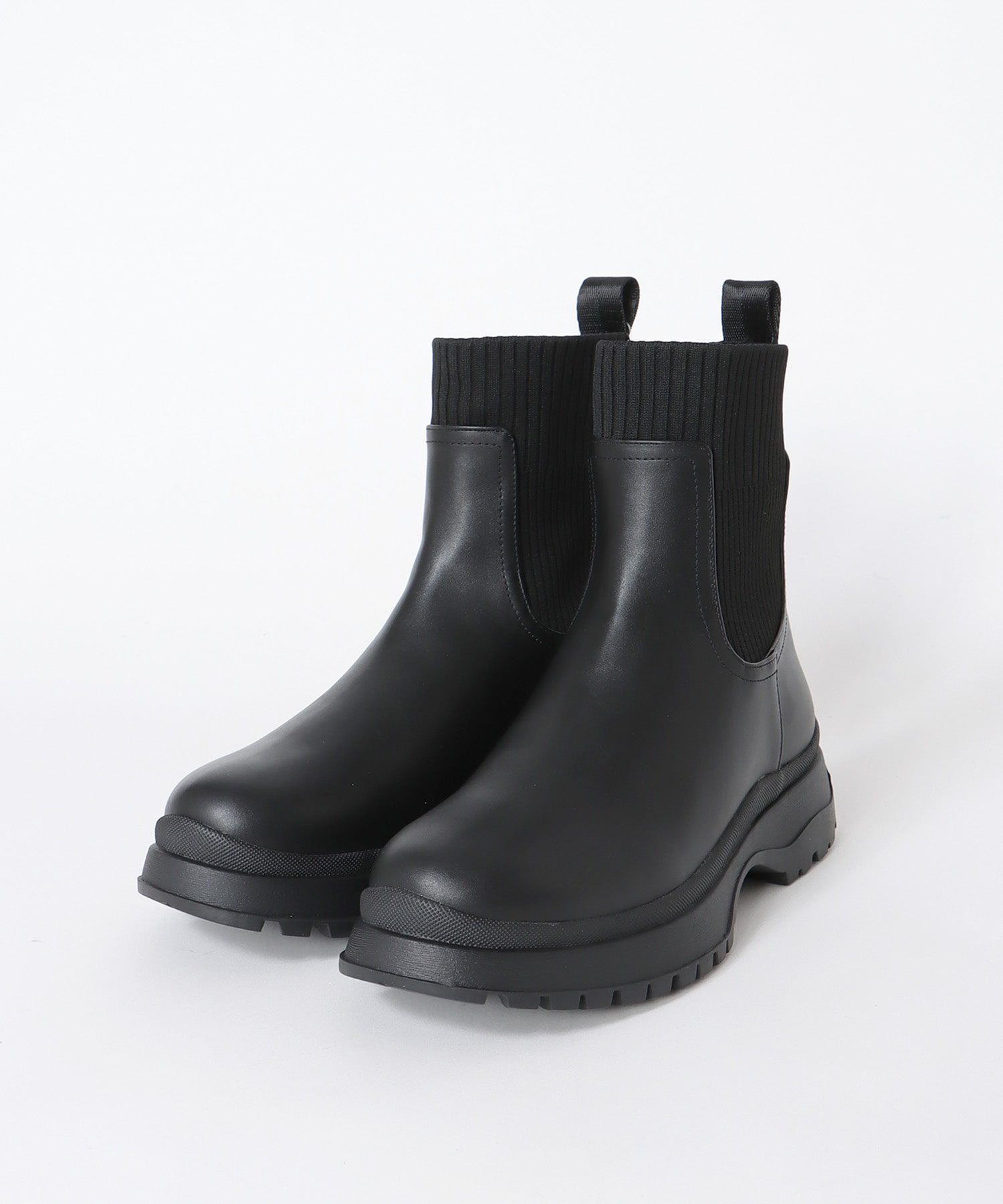 【MARECHAL TERRE】フェイクレザーサイドゴアブーツ