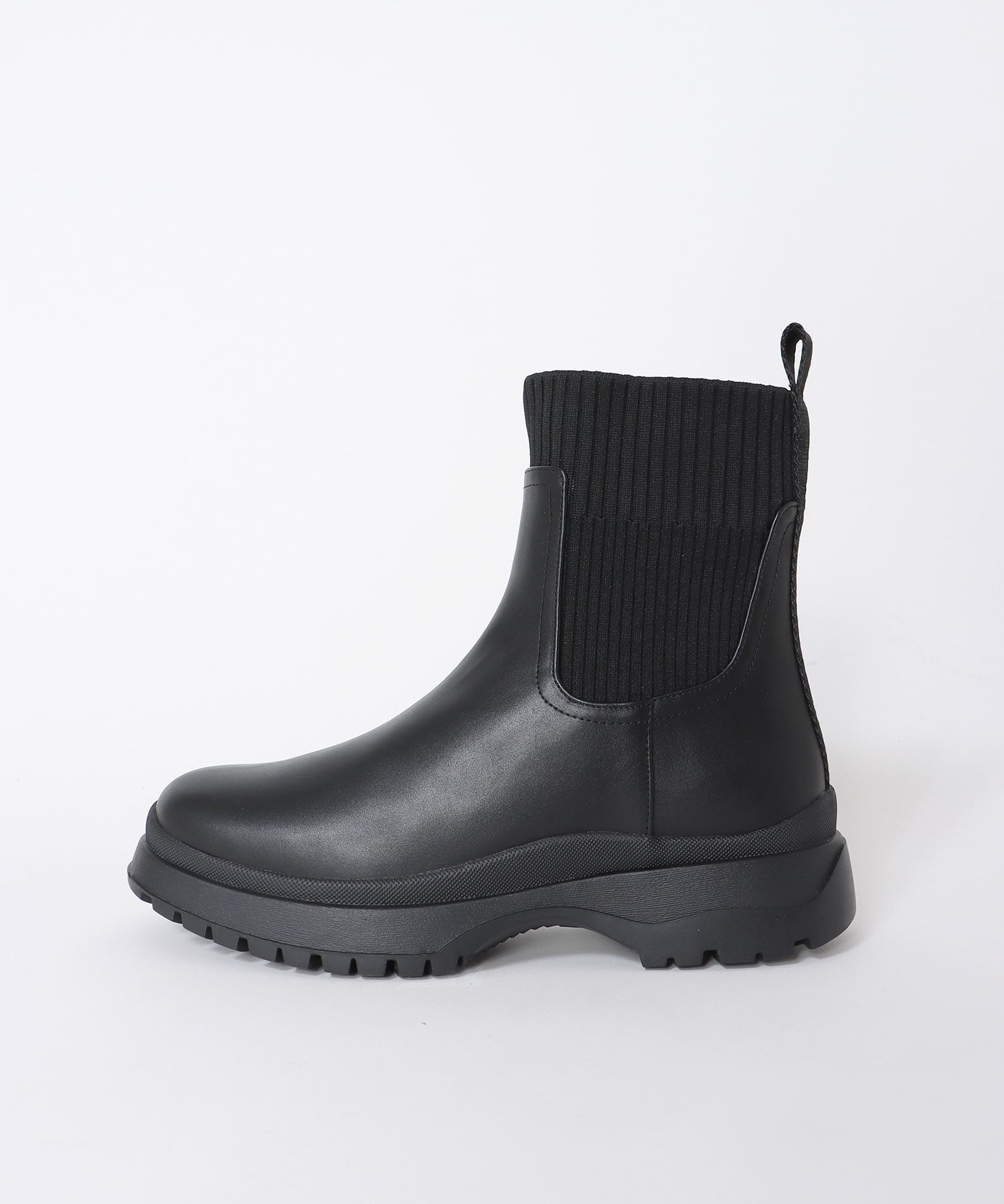 【MARECHAL TERRE】フェイクレザーサイドゴアブーツ